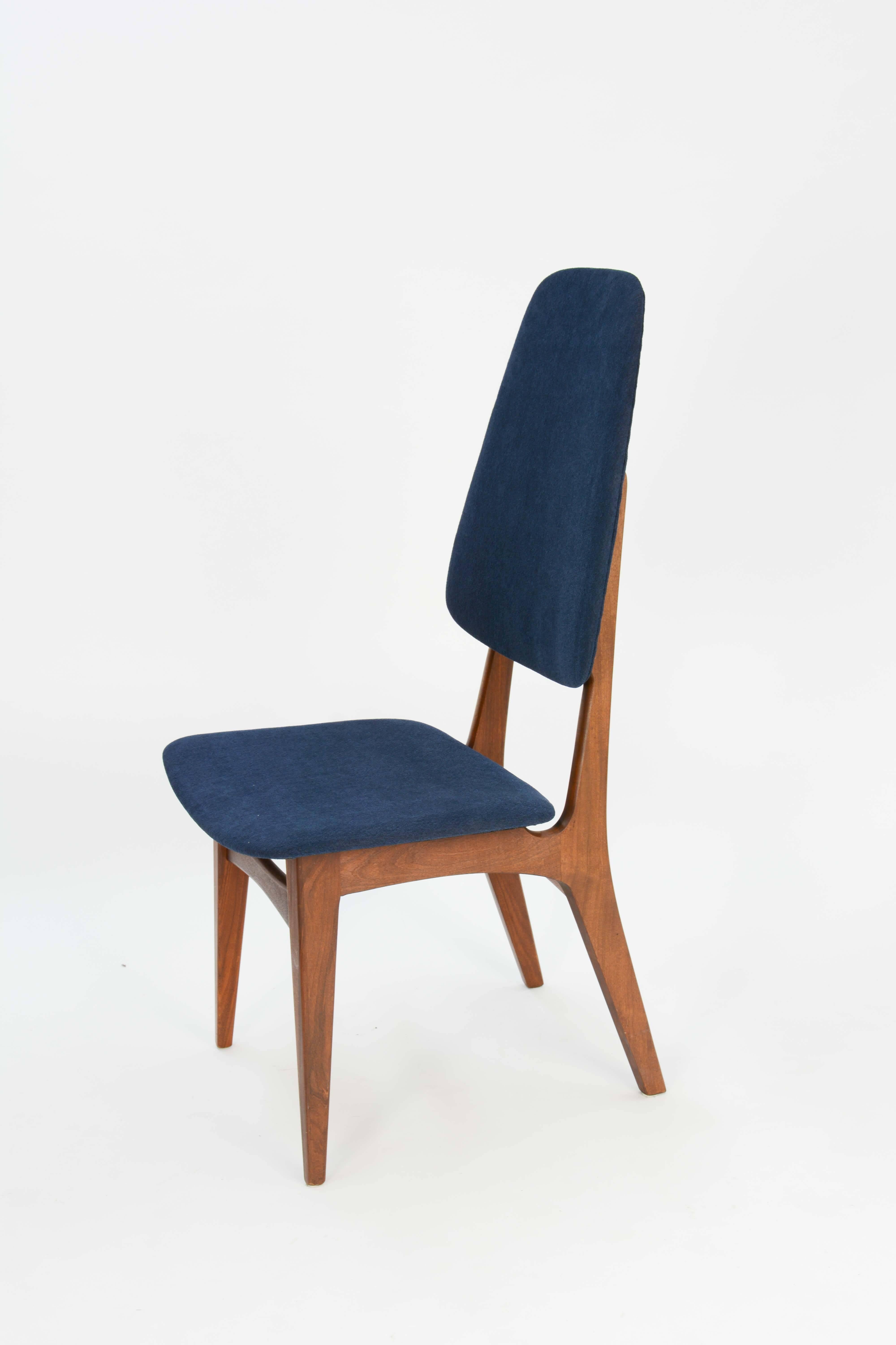 Scandinavian Modern Set of Four Sorheim Bruk's Afromosia High Back Dining Chairs of Norway