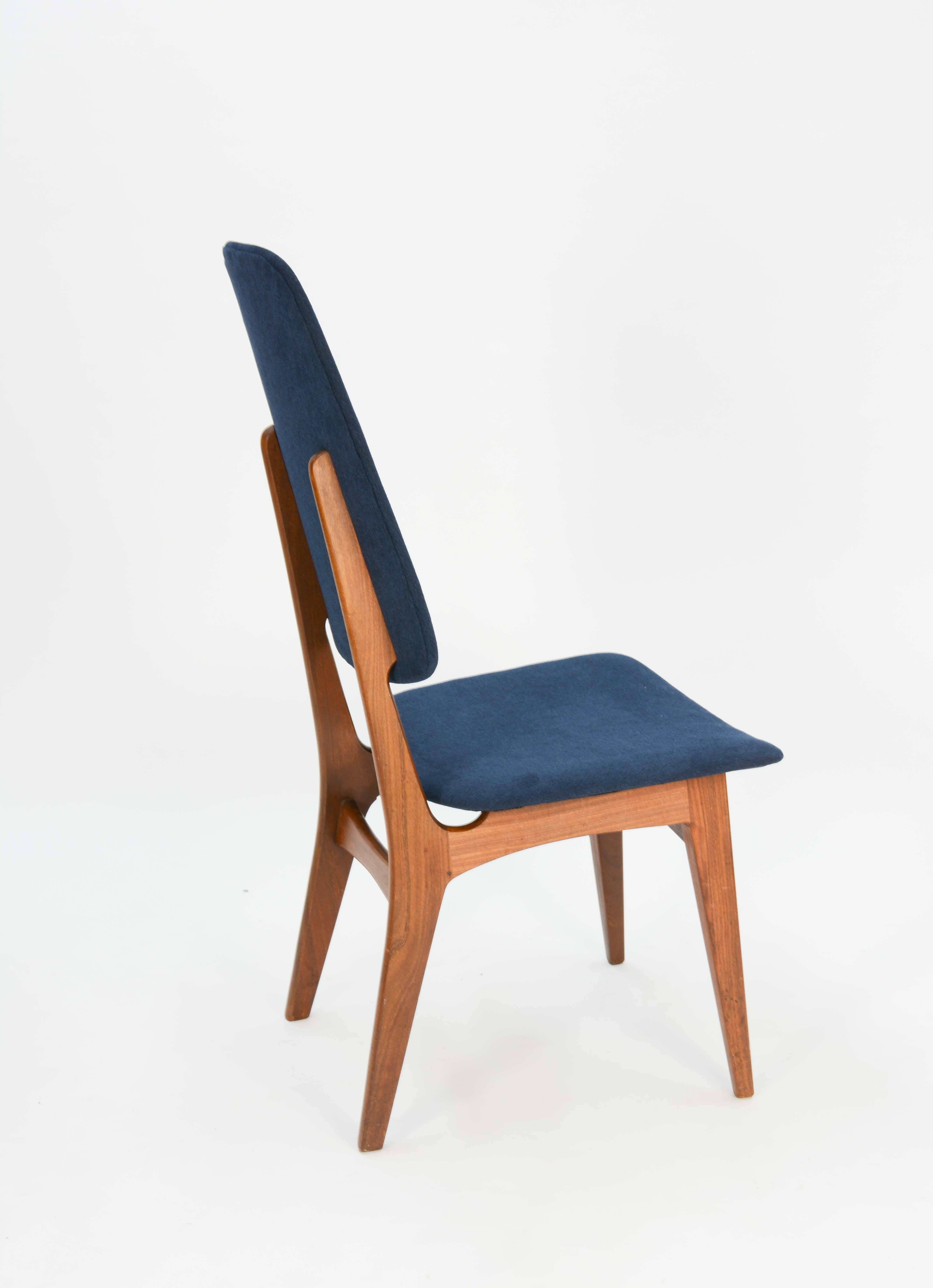 Set of Four Sorheim Bruk's Afromosia High Back Dining Chairs of Norway In Good Condition In Portland, OR