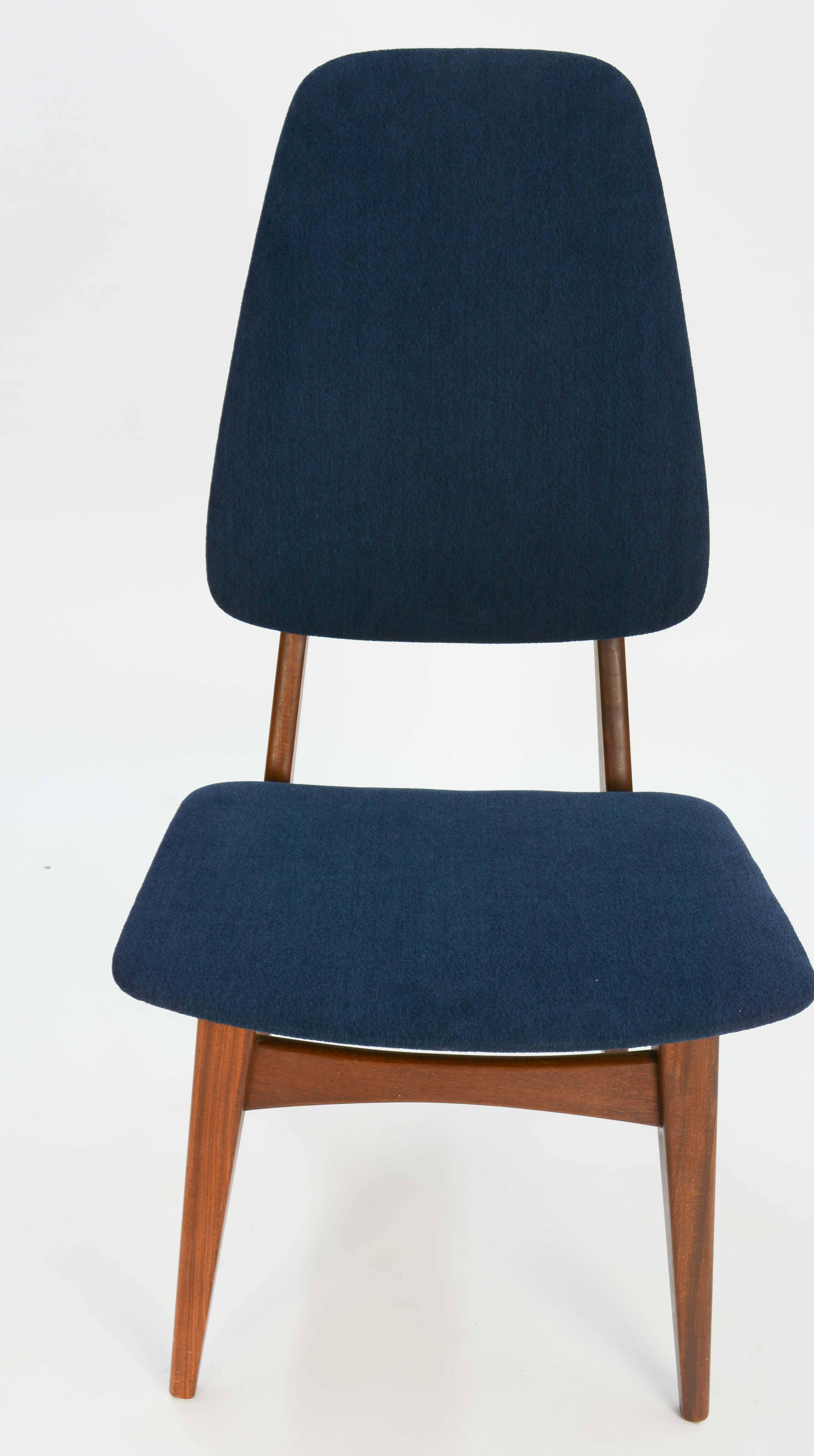 Mid-20th Century Set of Four Sorheim Bruk's Afromosia High Back Dining Chairs of Norway