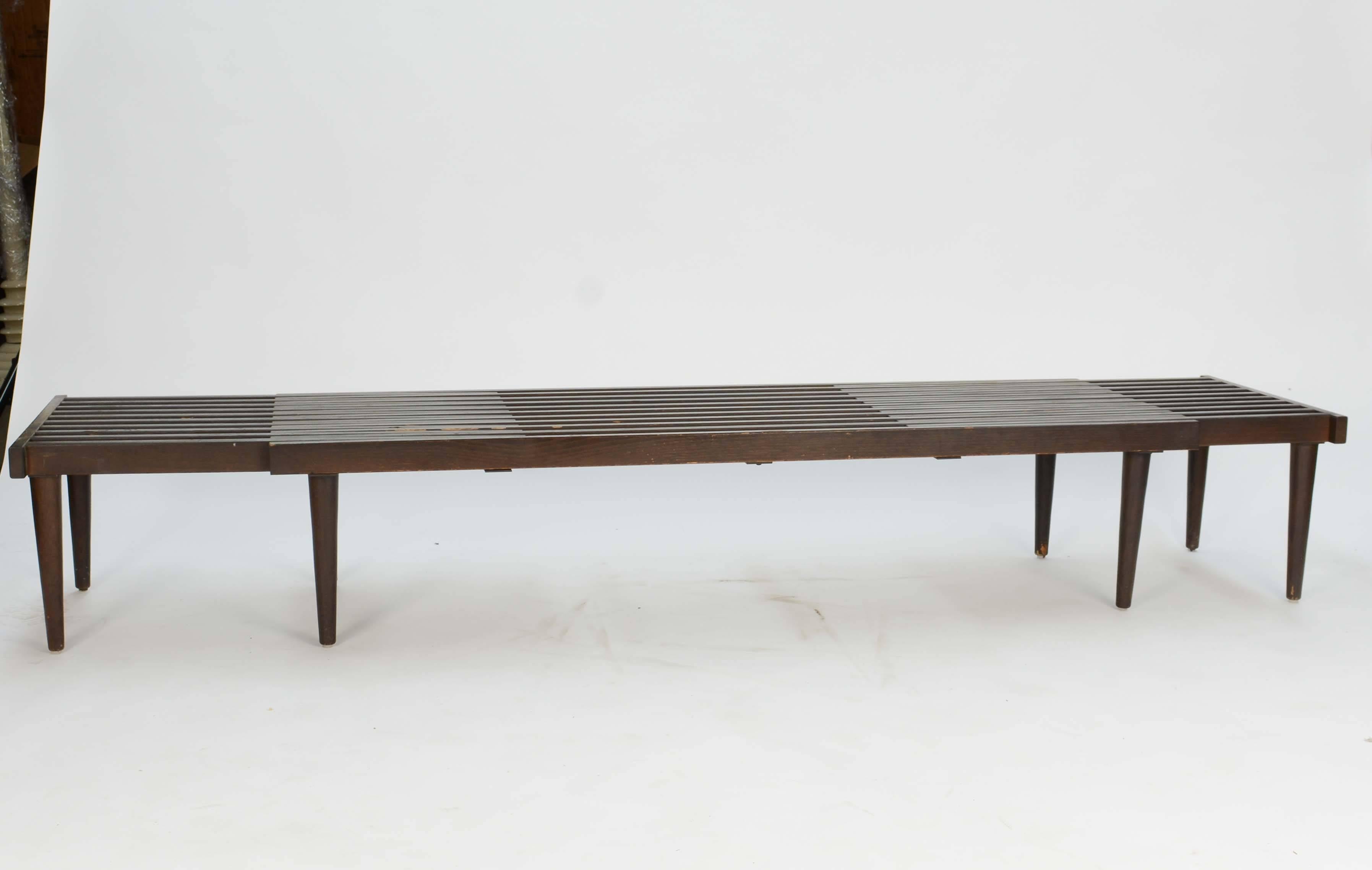 Mid-Century Modern John Keal's Slate Expandable Bench or Coffee Table for Brown and Saltman of CA