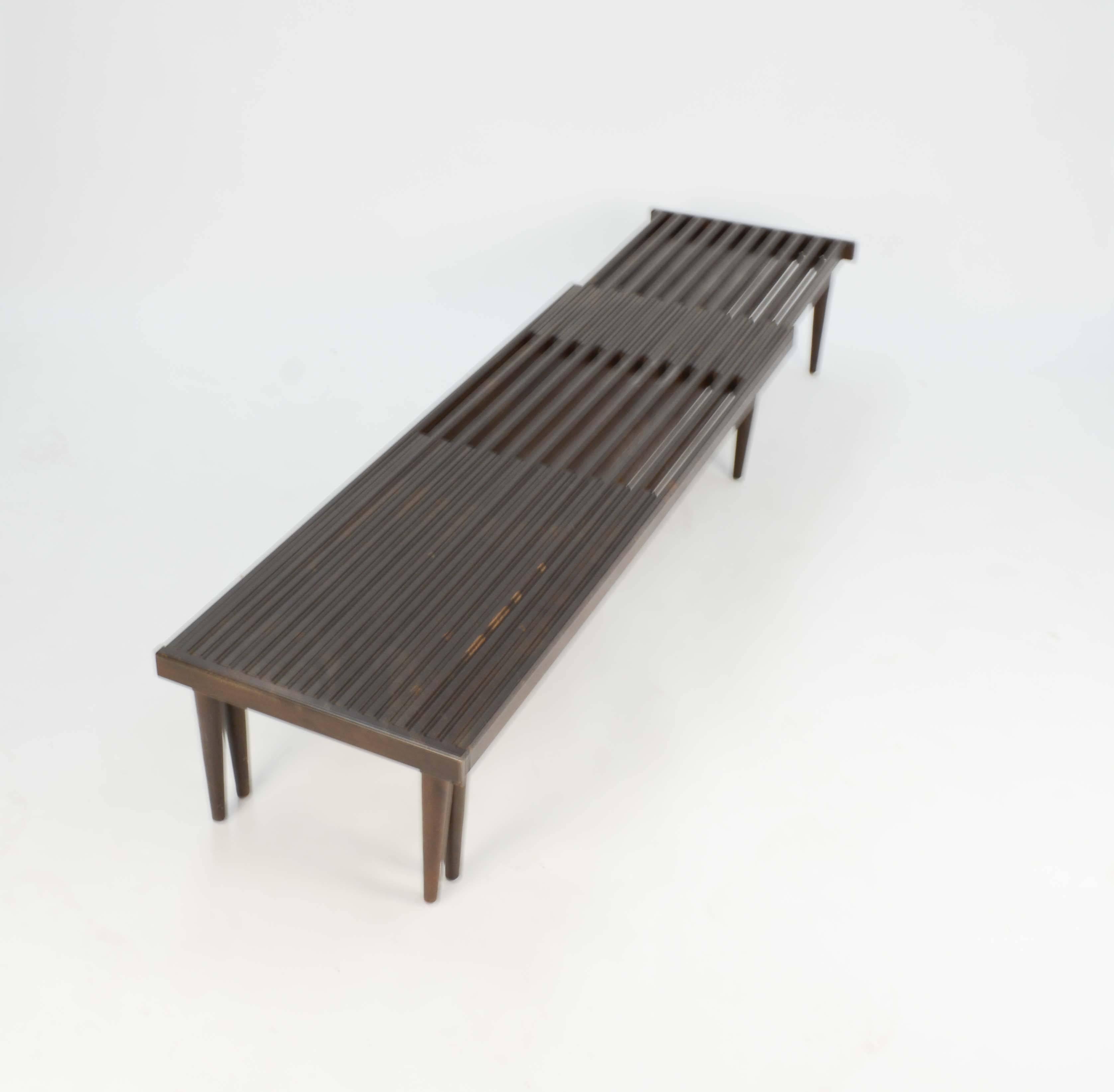 John Keal's Slate Expandable Bench or Coffee Table for Brown and Saltman of CA In Good Condition In Portland, OR