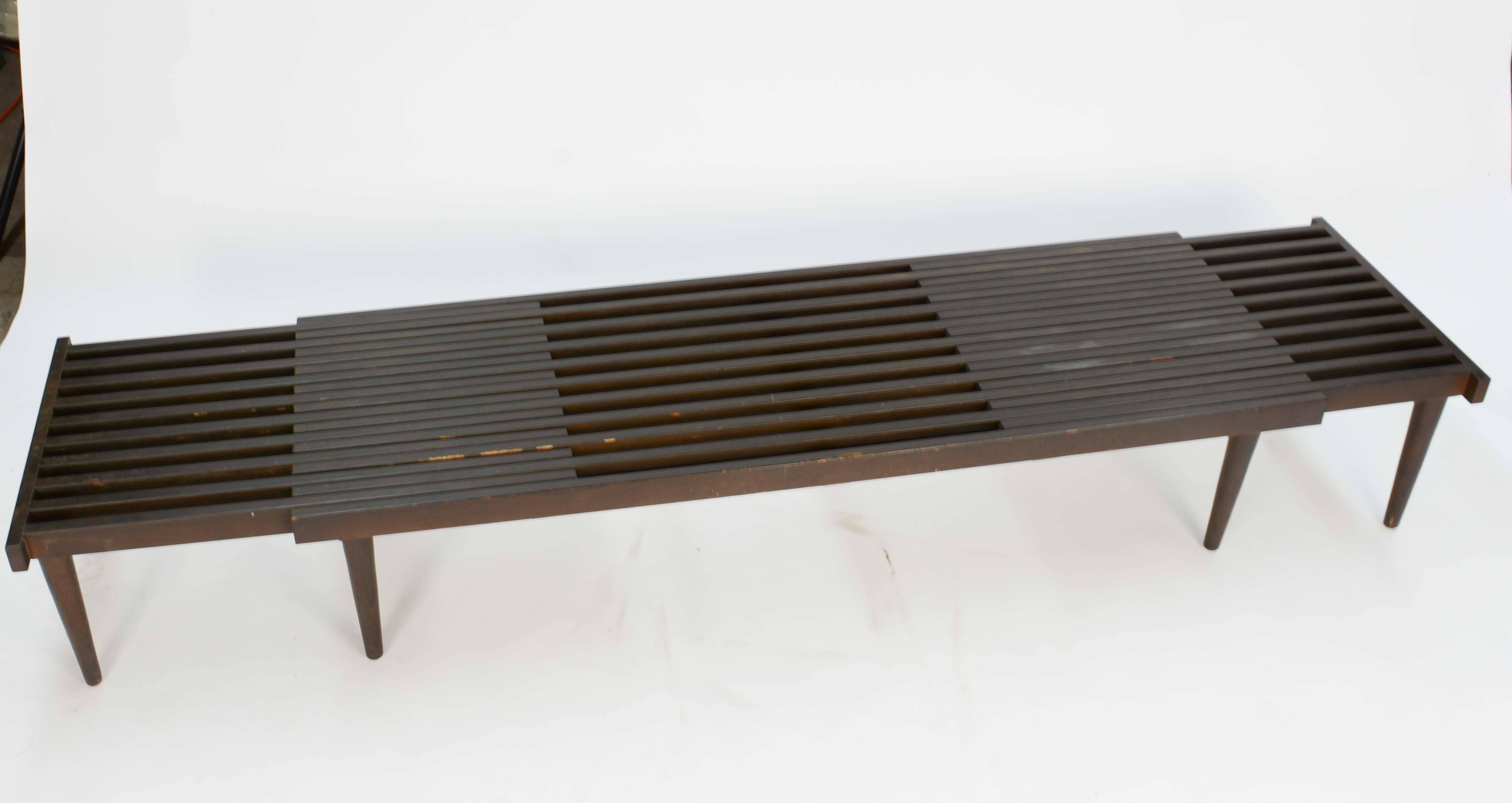 American John Keal's Slate Expandable Bench or Coffee Table for Brown and Saltman of CA