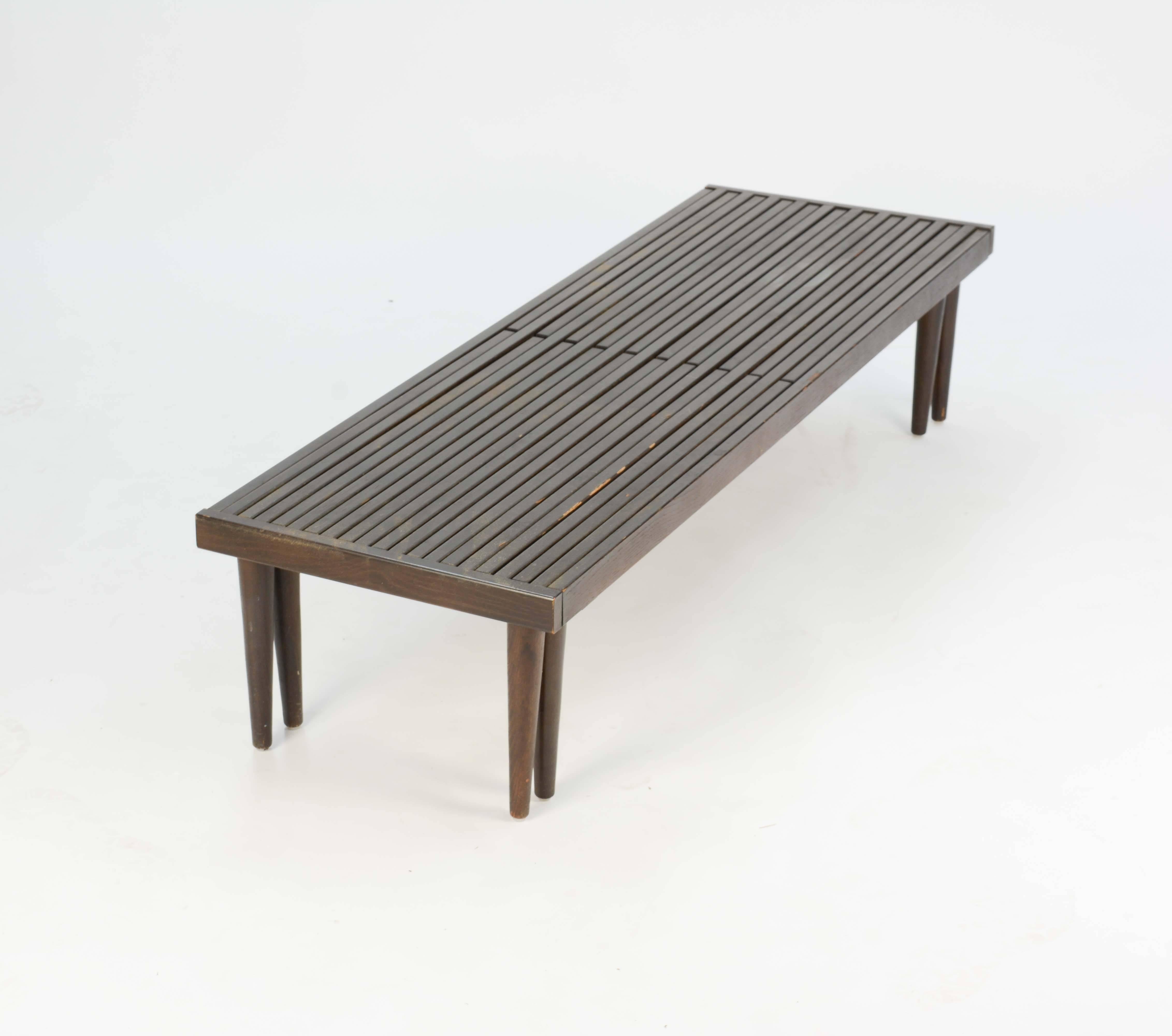 Mid-20th Century John Keal's Slate Expandable Bench or Coffee Table for Brown and Saltman of CA