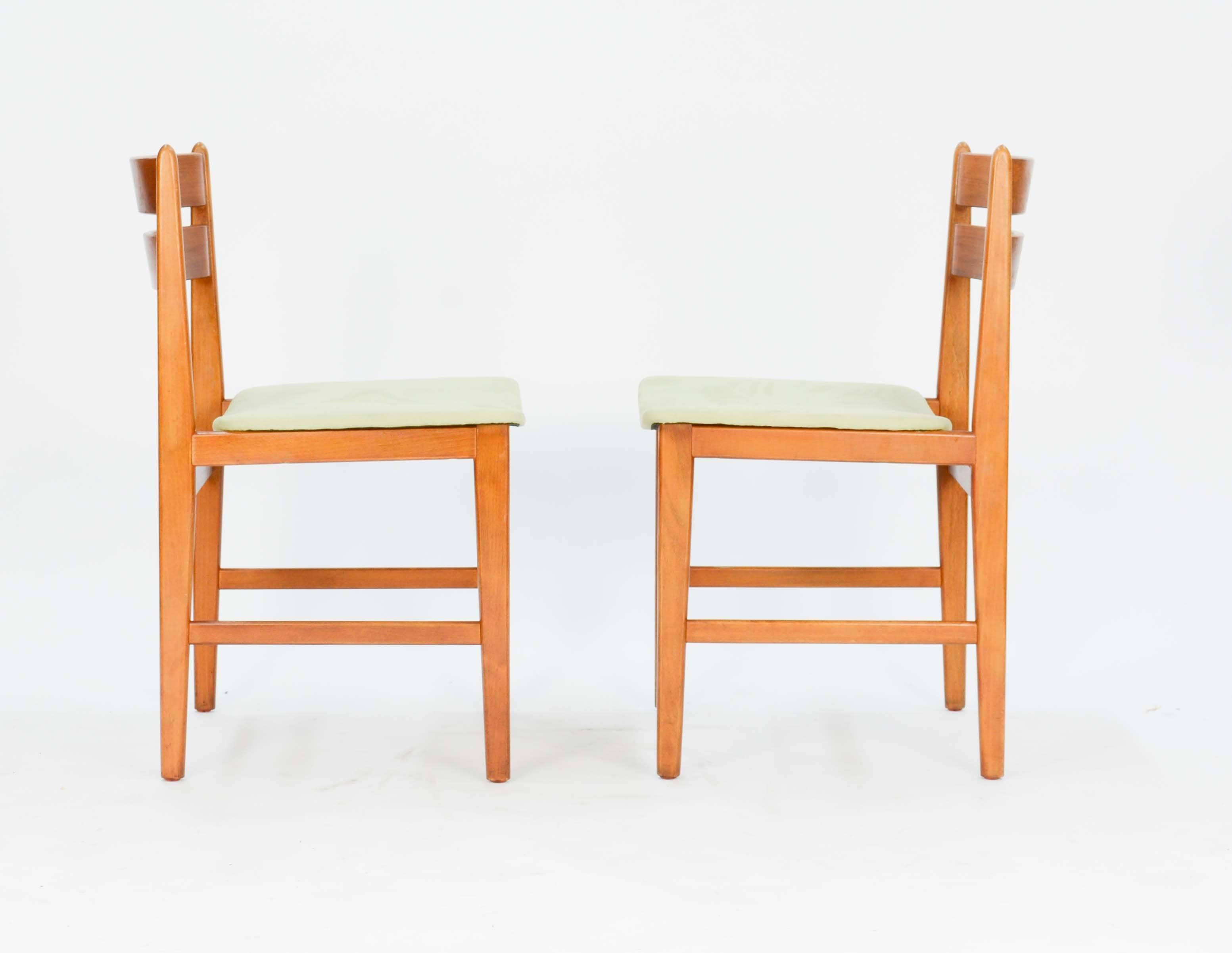Mid-20th Century Handsome Set of Six Danish Curved Back Teak Dining Chairs after Kurt Ostervig