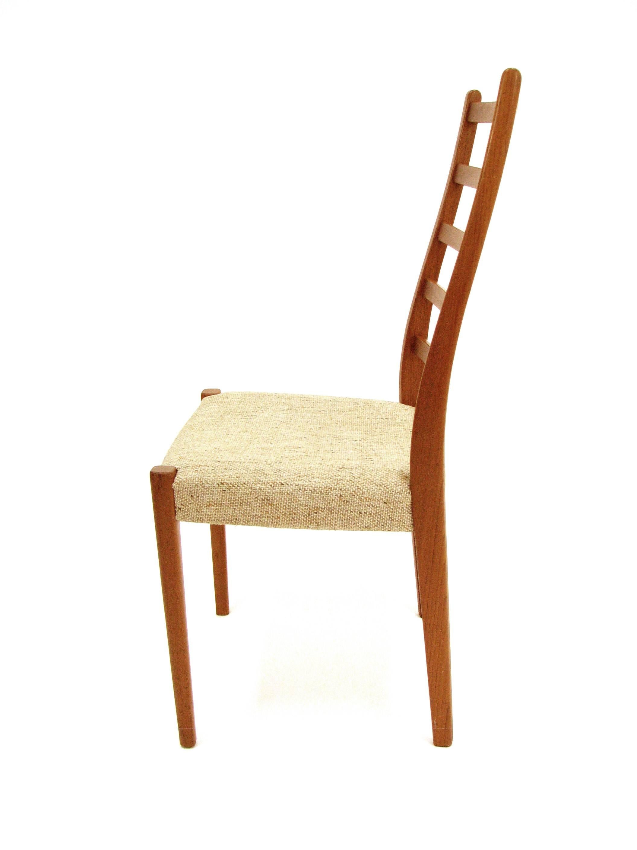 Set of Four Teak Ladder Back Swedish Dining Chairs by Svegards Markaryd In Good Condition In Portland, OR