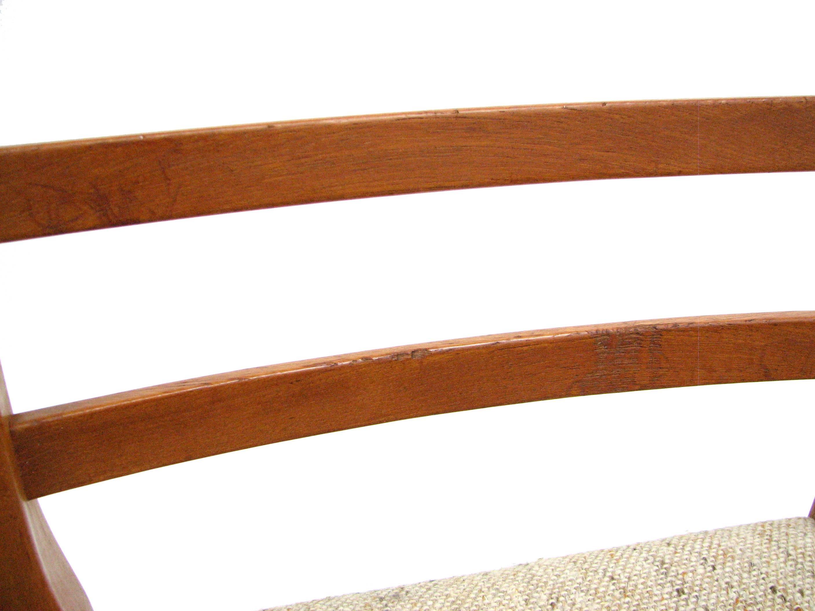 Set of Four Teak Ladder Back Swedish Dining Chairs by Svegards Markaryd 2