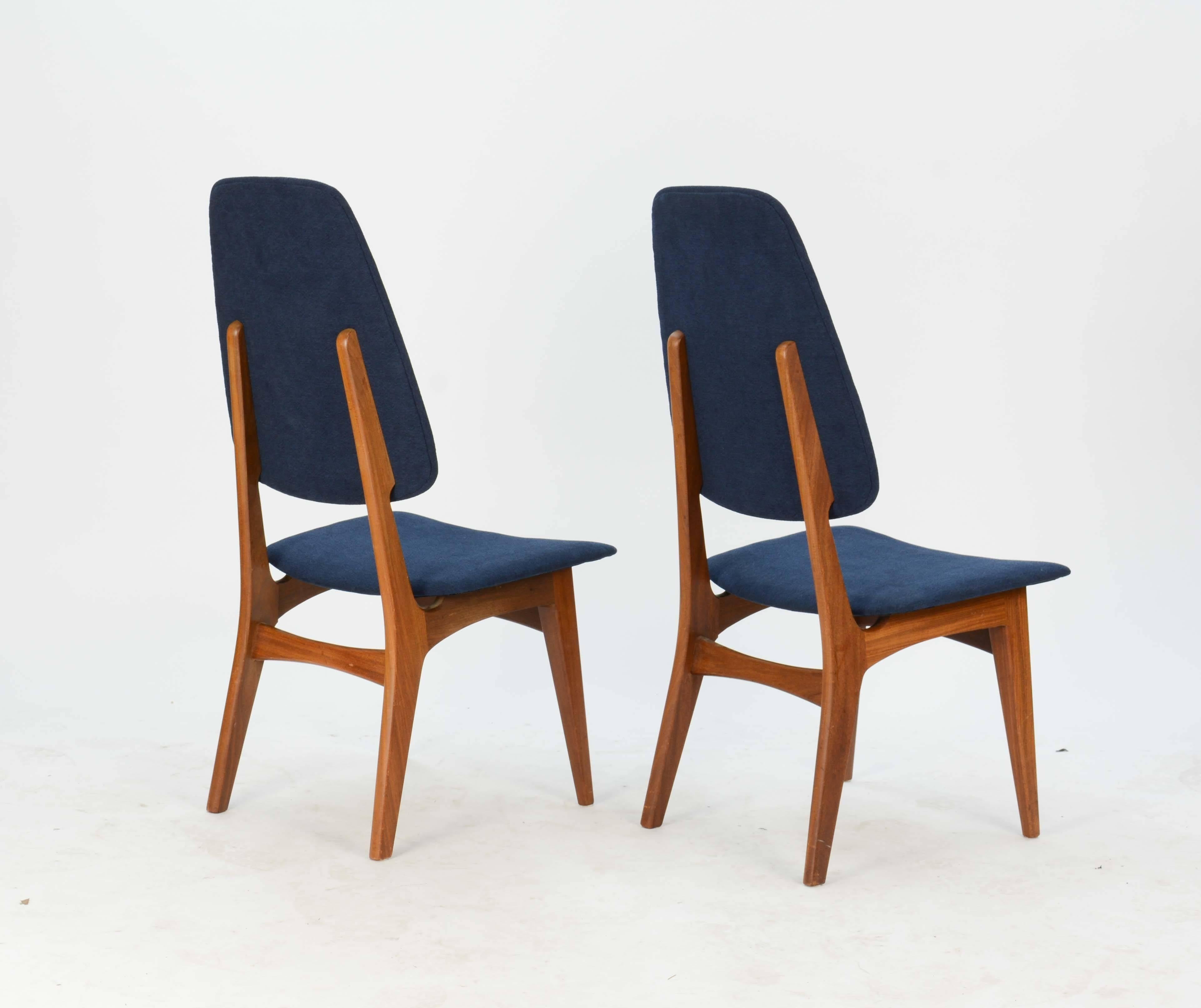 Set of Six Sorheim Bruk's Afromosia High Back Dining Chairs of Norway In Good Condition In Portland, OR