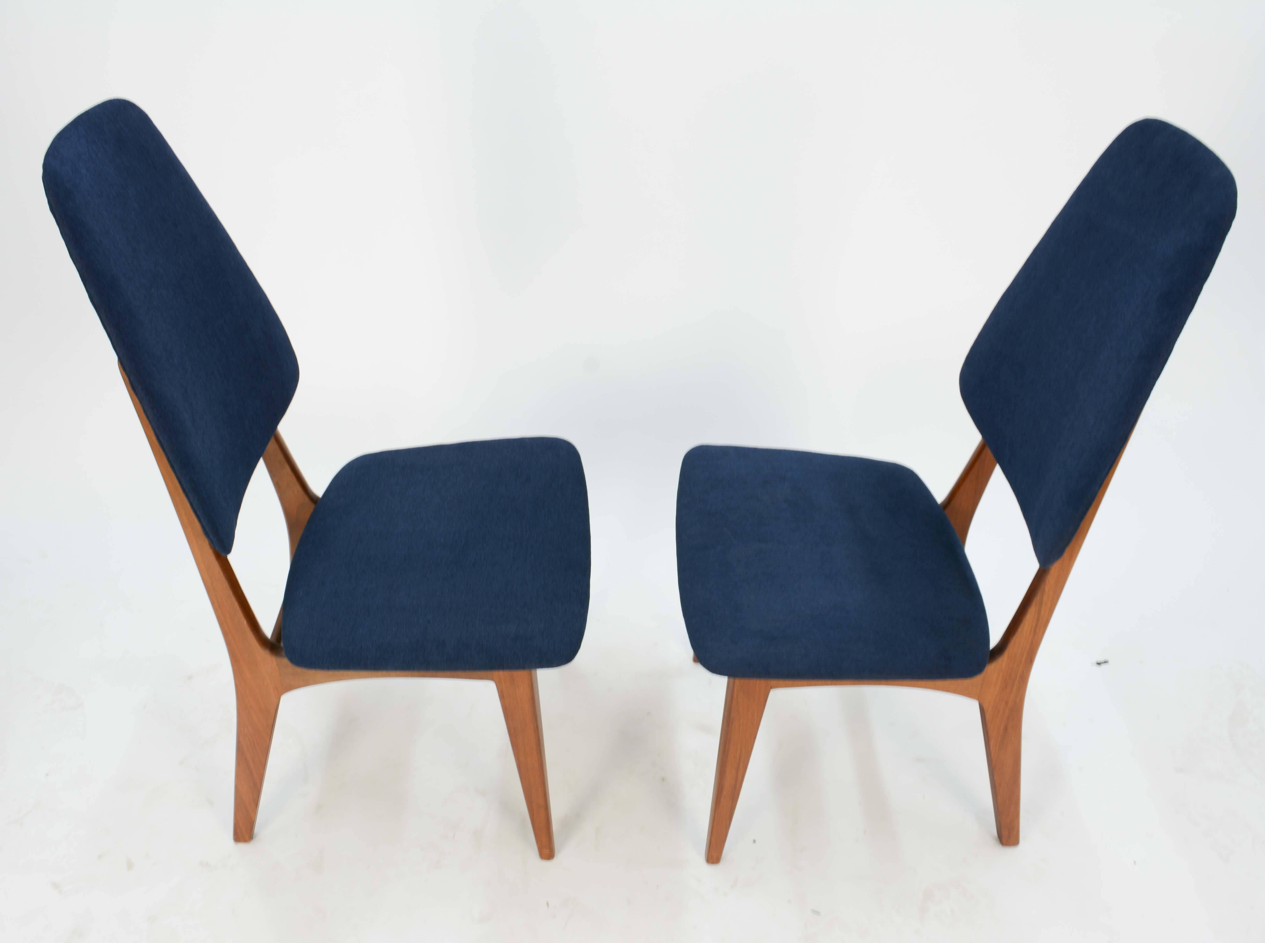 Set of Six Sorheim Bruk's Afromosia High Back Dining Chairs of Norway 1