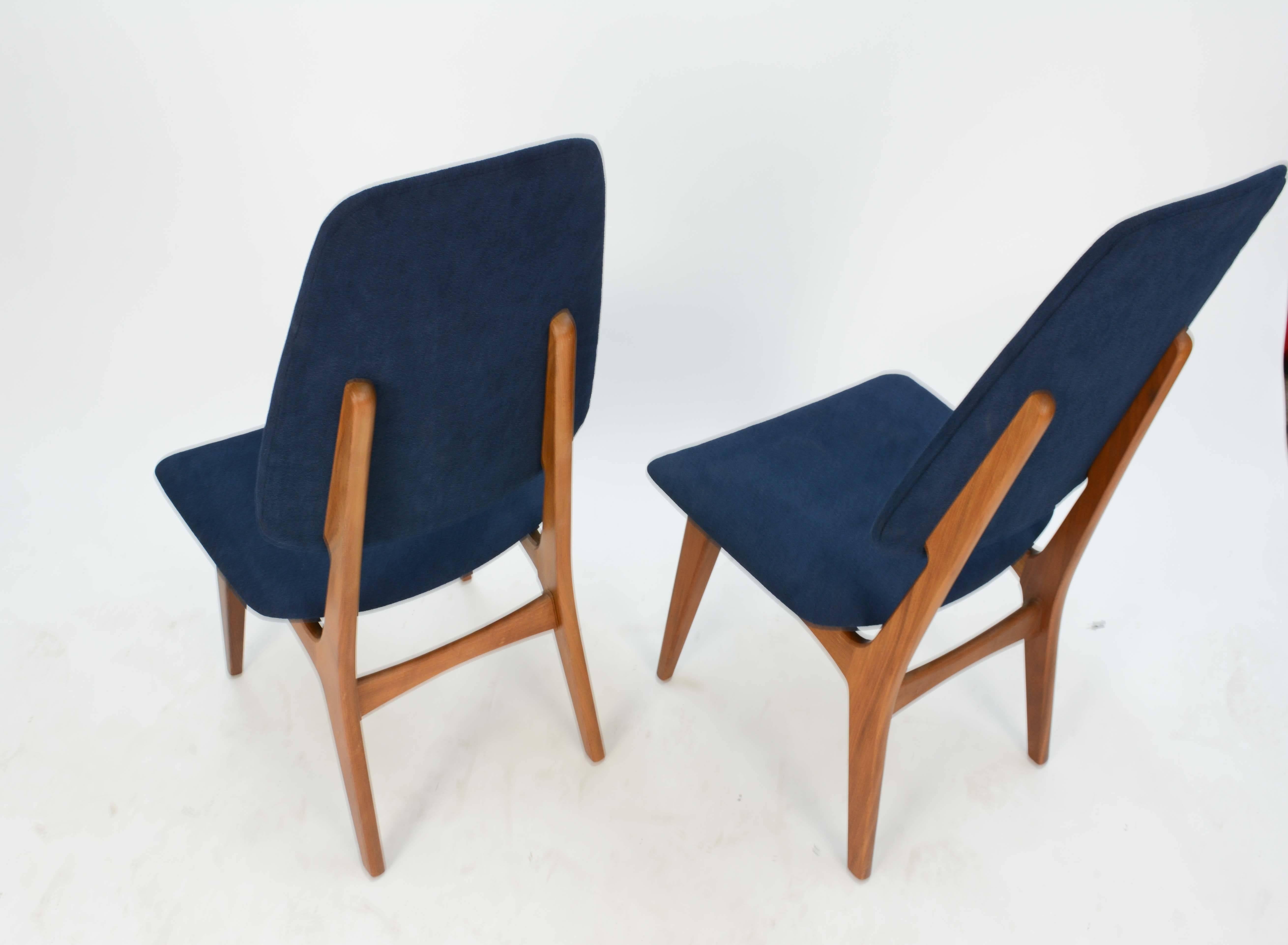 Set of Six Sorheim Bruk's Afromosia High Back Dining Chairs of Norway 2