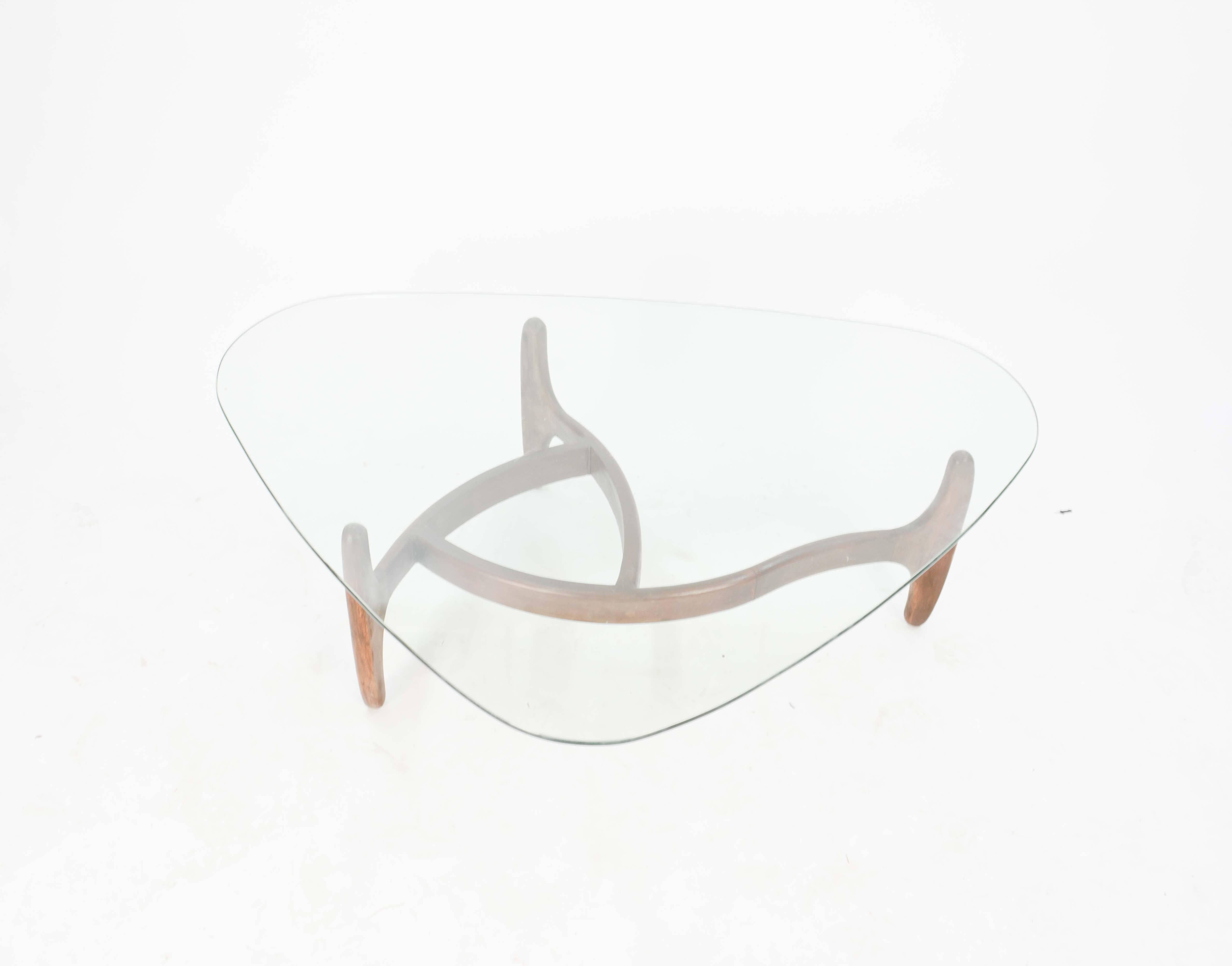 A wonderful and grand biomorphic coffee table after Adrian Pearsall.