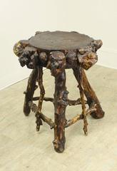 Antique Swedish Side Table, from Branches and Burrs
