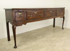 Exceptional George III English Four Drawer Pad Foot Server