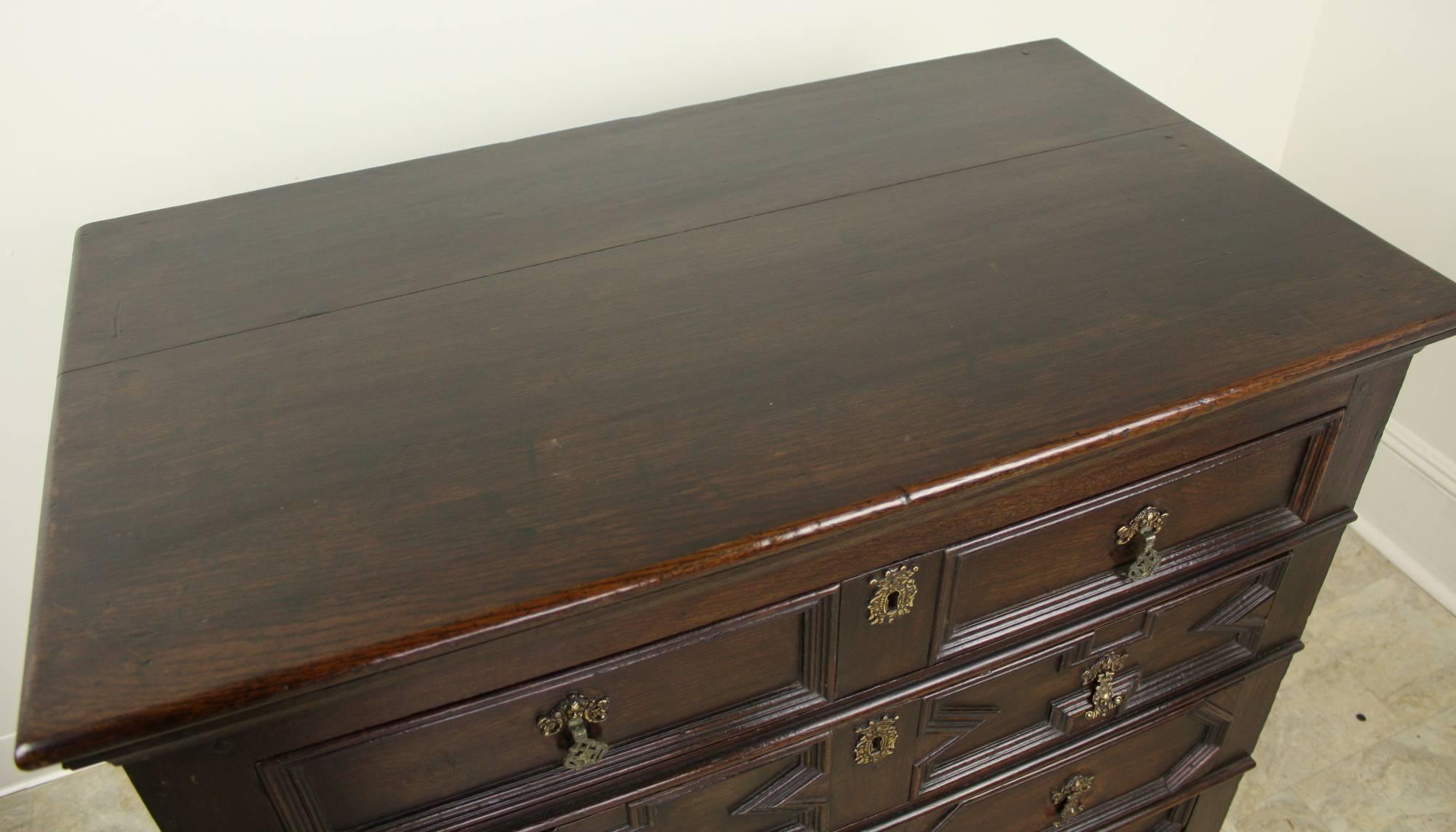 English Period Oak Chest of Drawers For Sale 2