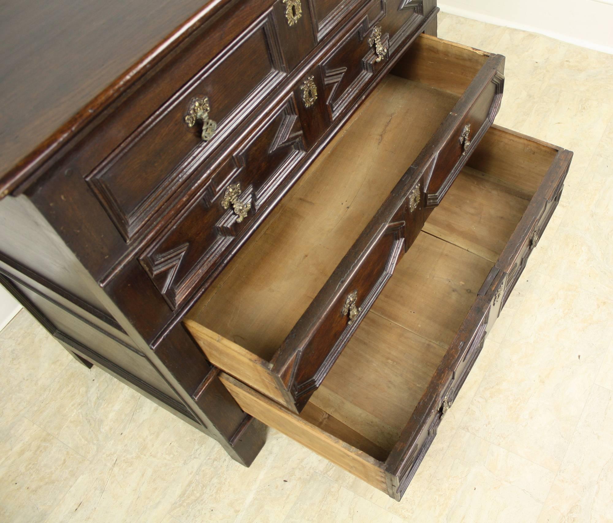 English Period Oak Chest of Drawers For Sale 3