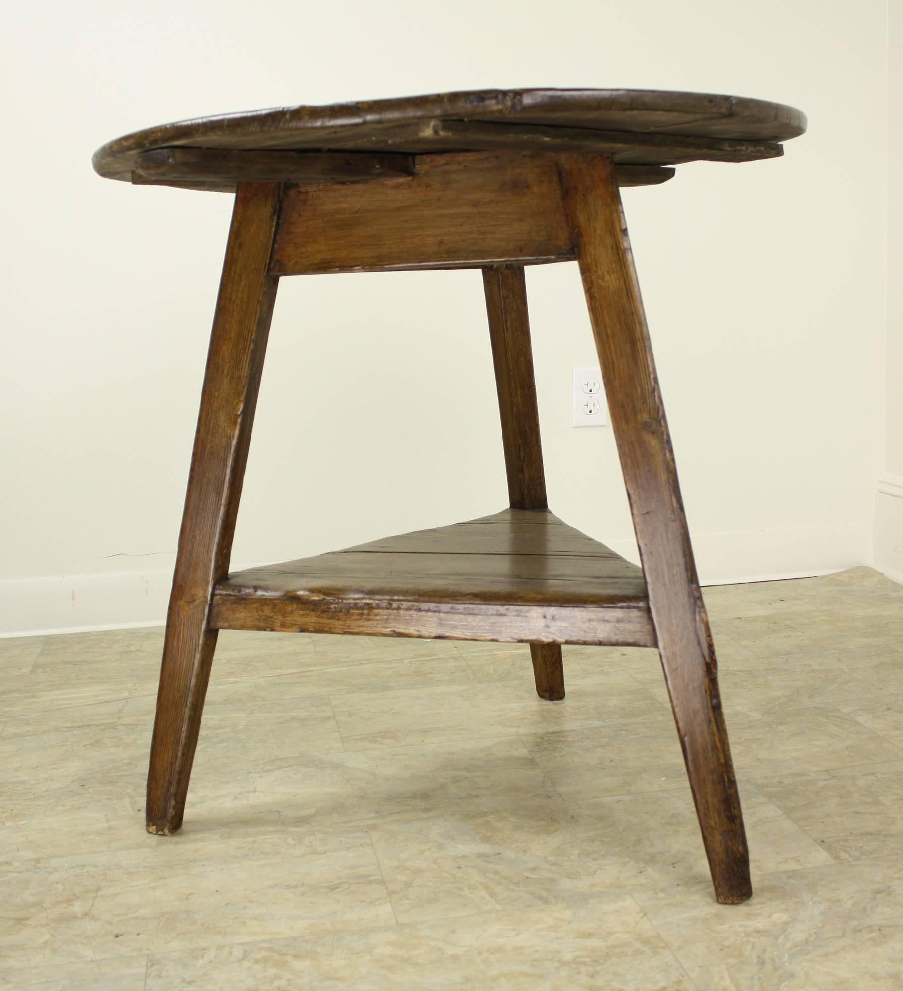 Antique Welsh Pine Cricket Table 2