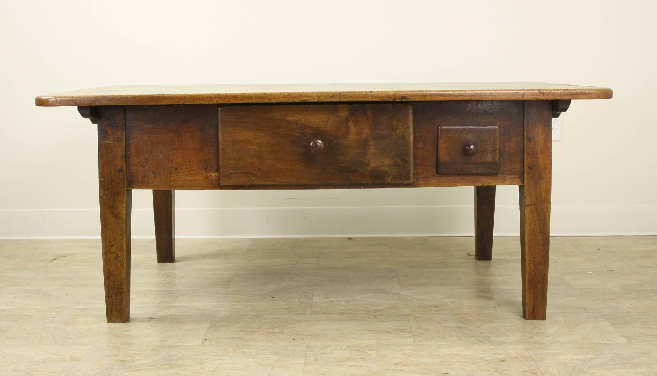 Antique French Walnut Alsacian Coffee Table In Good Condition In Port Chester, NY