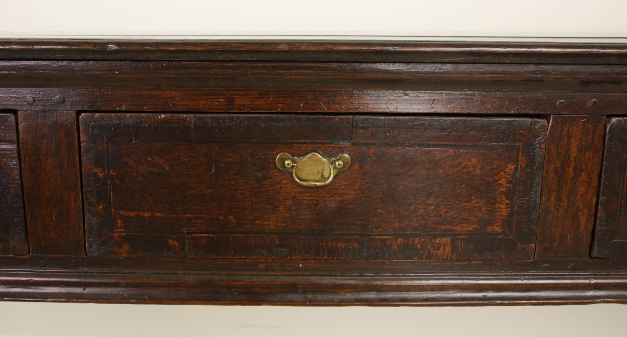 Very Early 18th Century English Oak Console 4