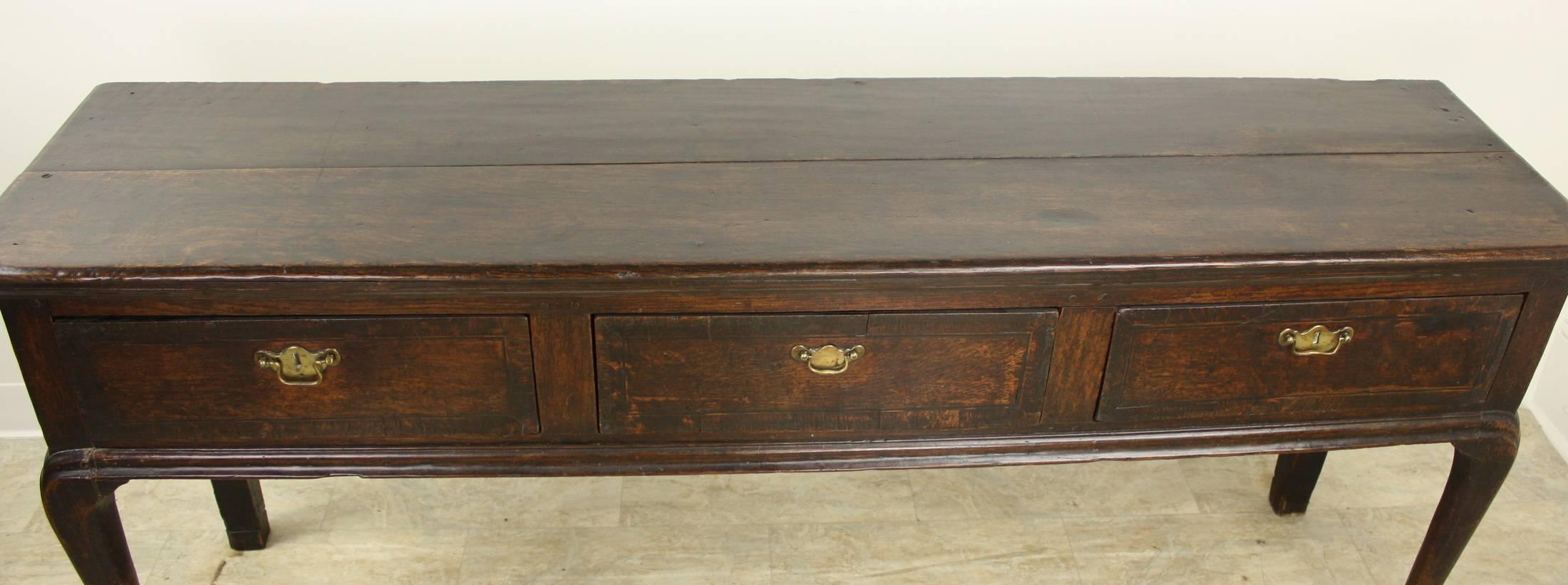 Very Early 18th Century English Oak Console 1