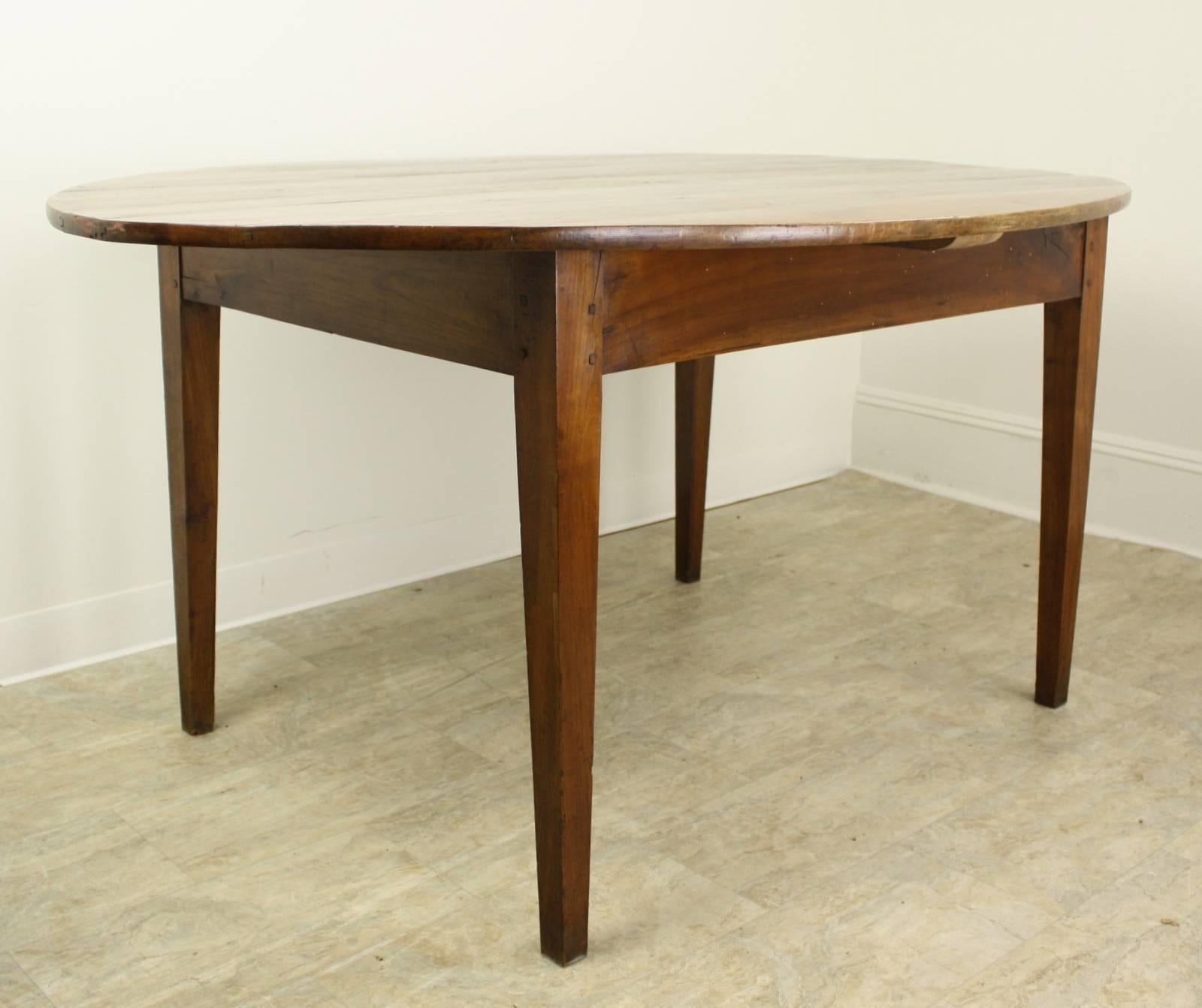 19th Century Antique French Oval Cherry Dining Table