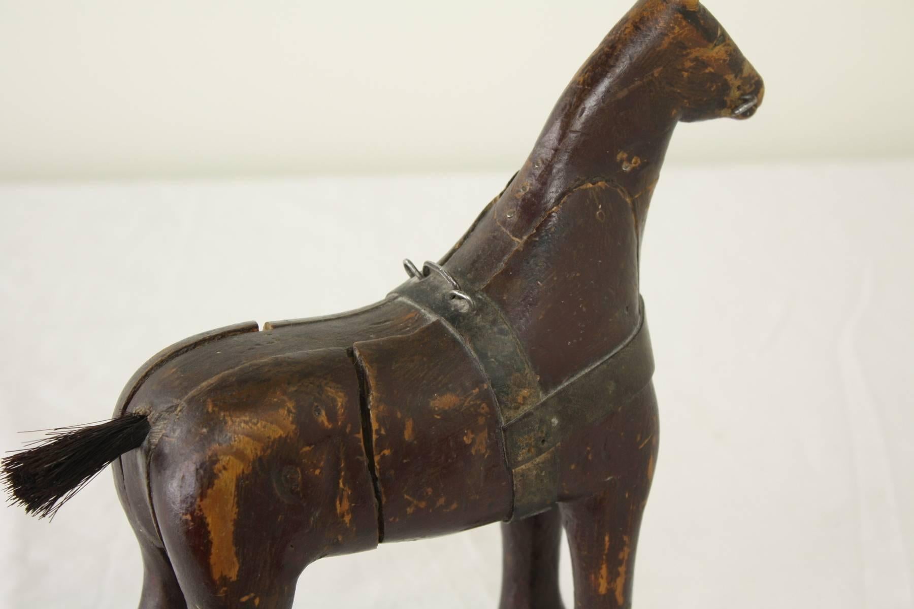 Small Antique Swedish Horse, Original Paint In Good Condition In Port Chester, NY