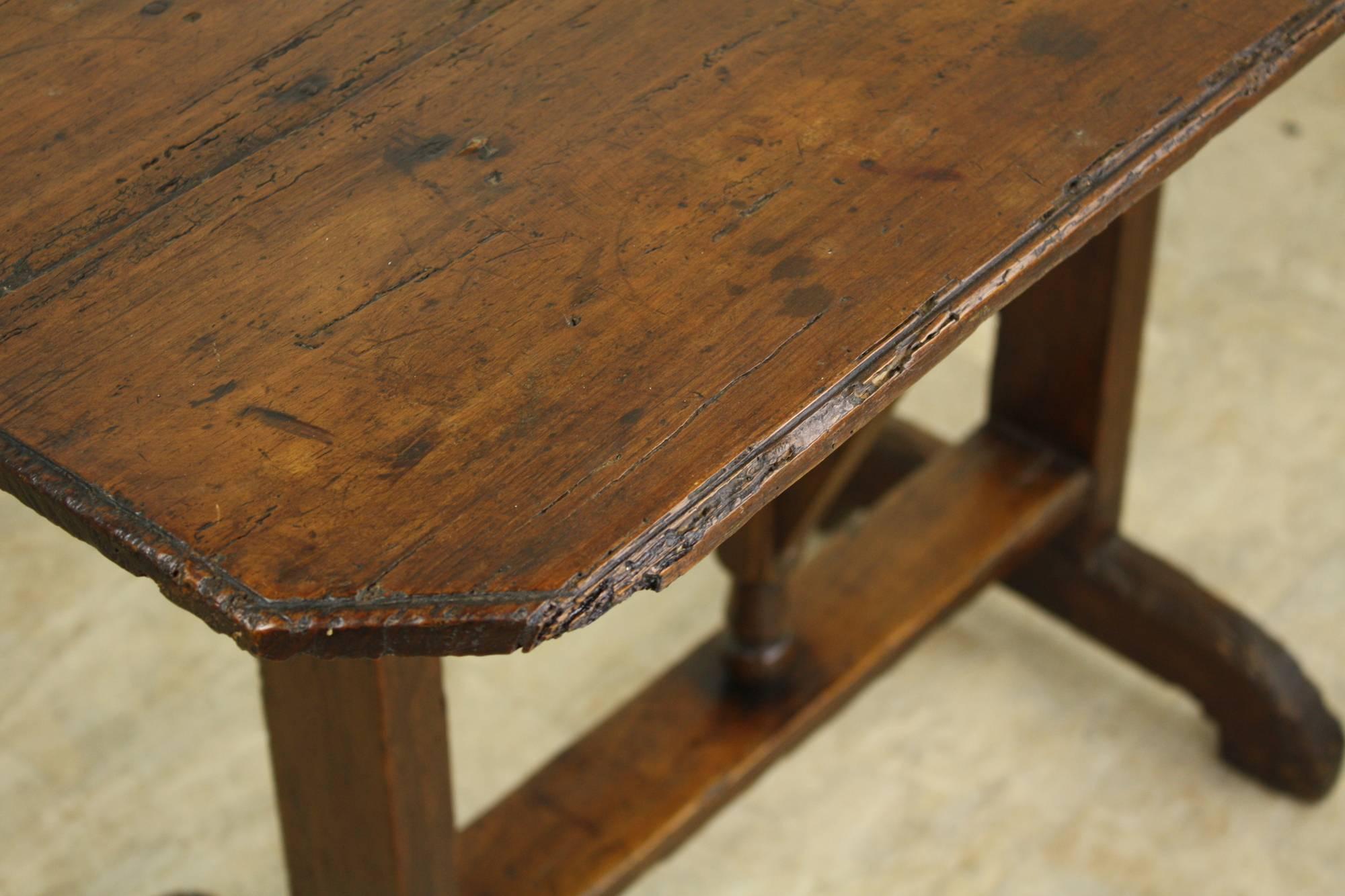 19th Century Rustic French Antique Pine Wine Table