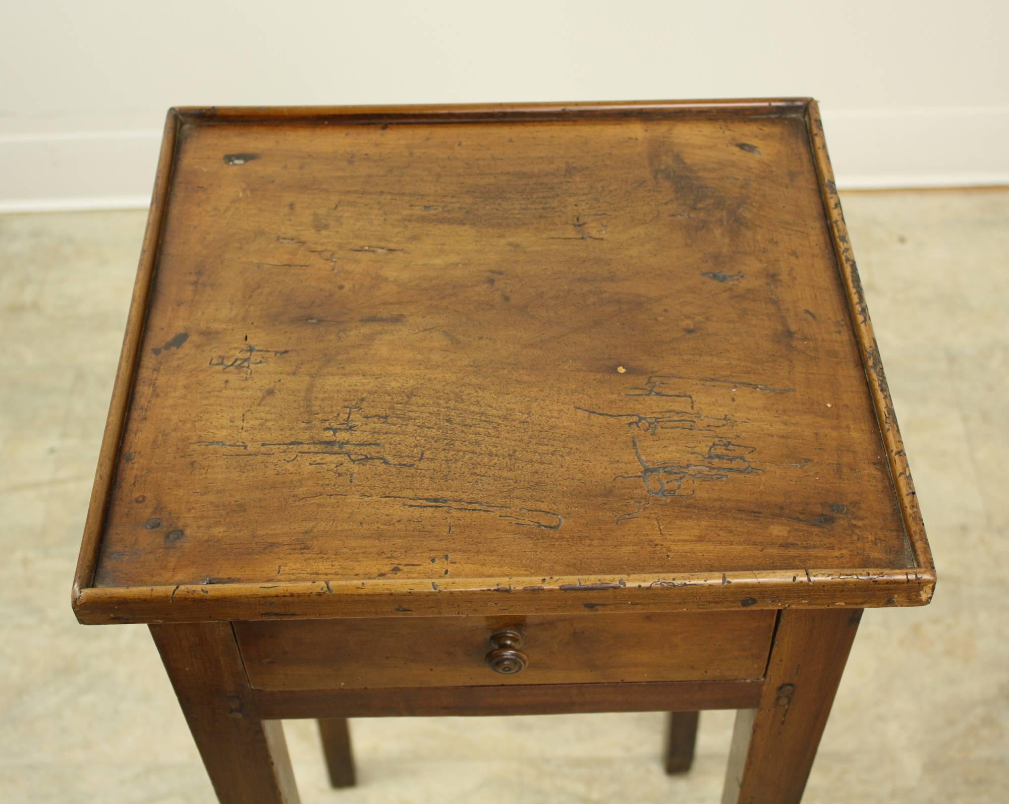 19th Century Antique French Cherry Side Table, Charming Small Gallery