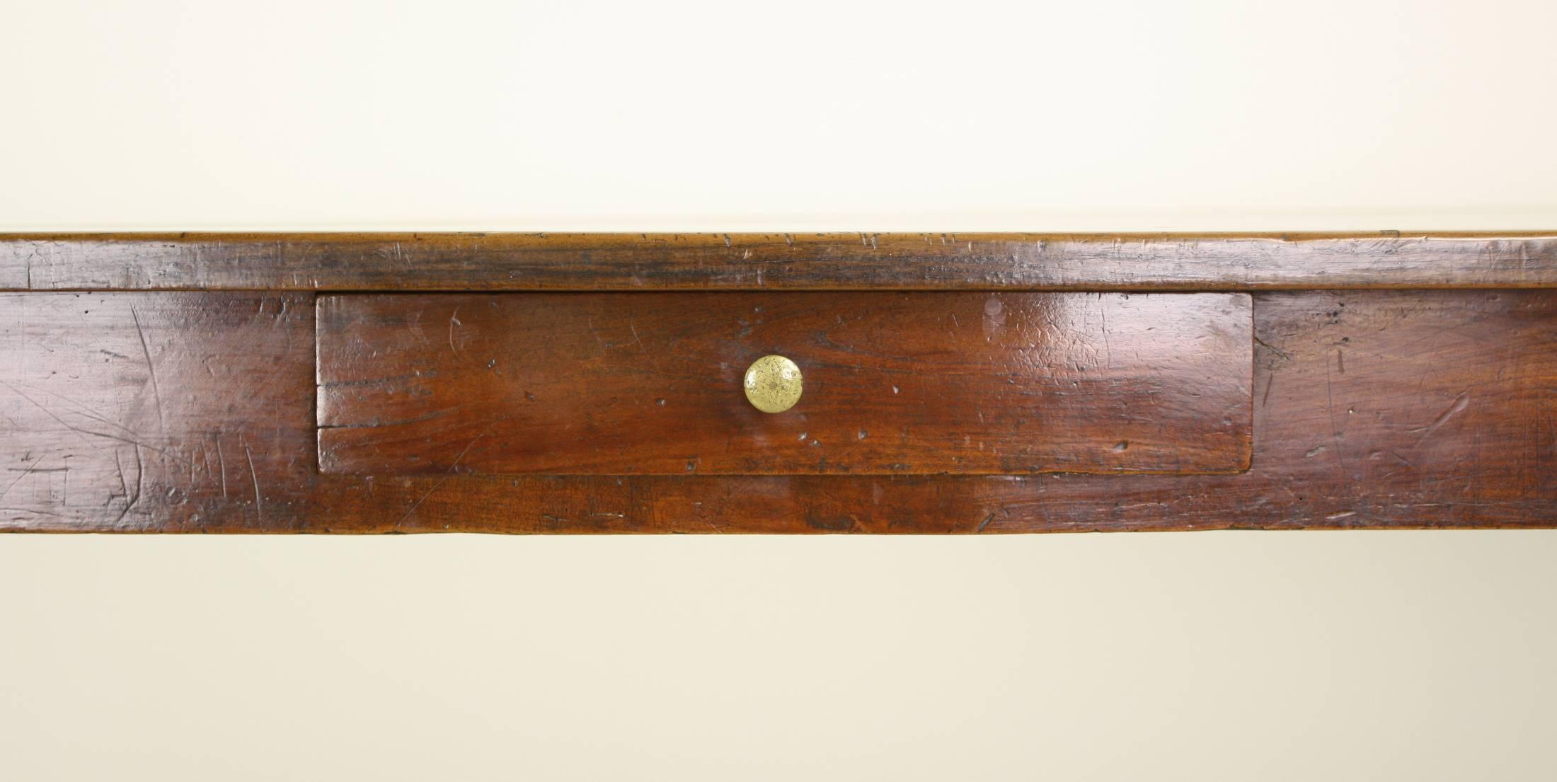 Antique One Drawer Light Cherry Server/Narrow Dining Table, Bread Slide 1