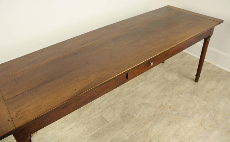Antique One Drawer Light Cherry Server/Narrow Dining Table, Bread Slide at 1stDibs | antique ...