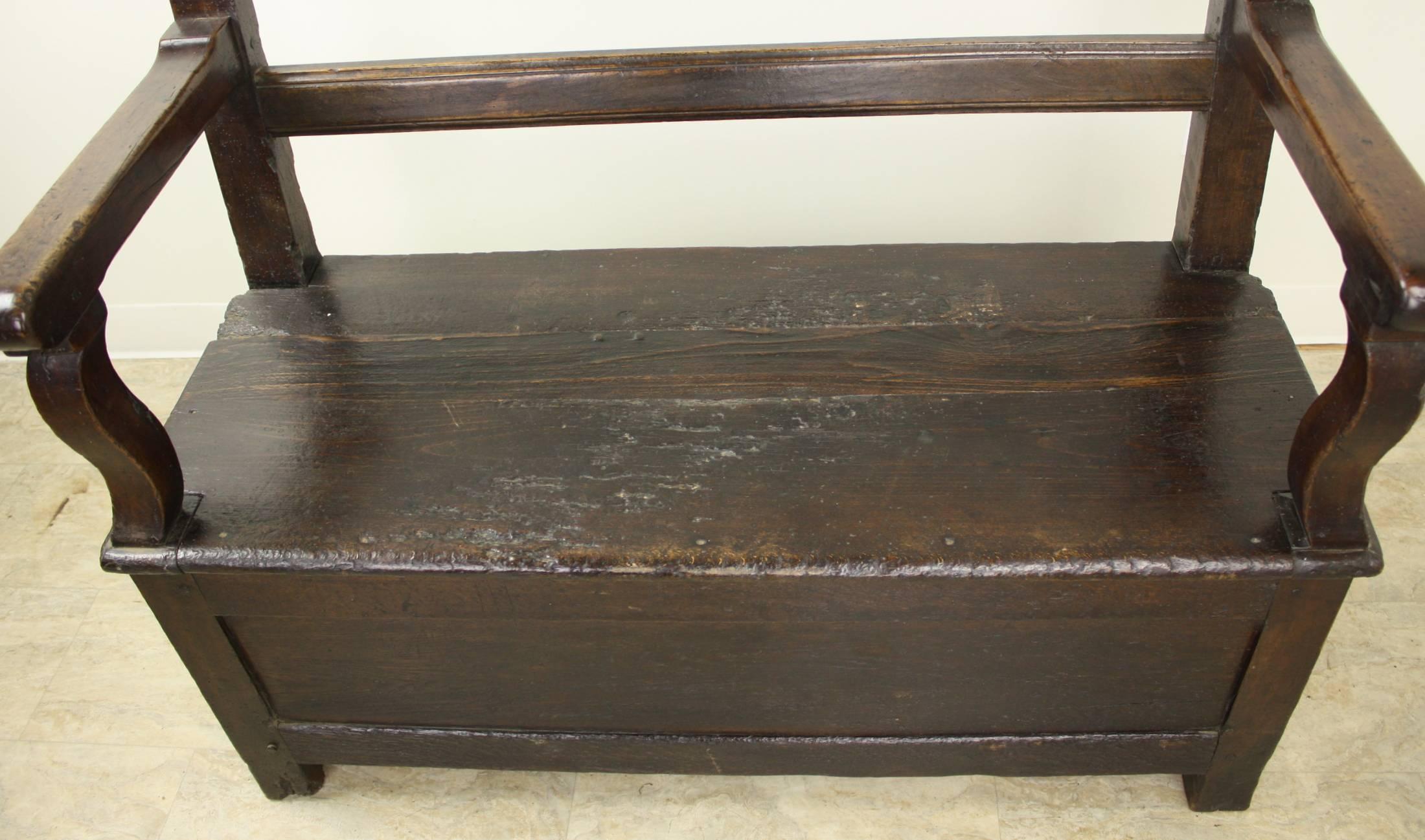 Antique French Fireside Seat, One End Drawer For Sale 1