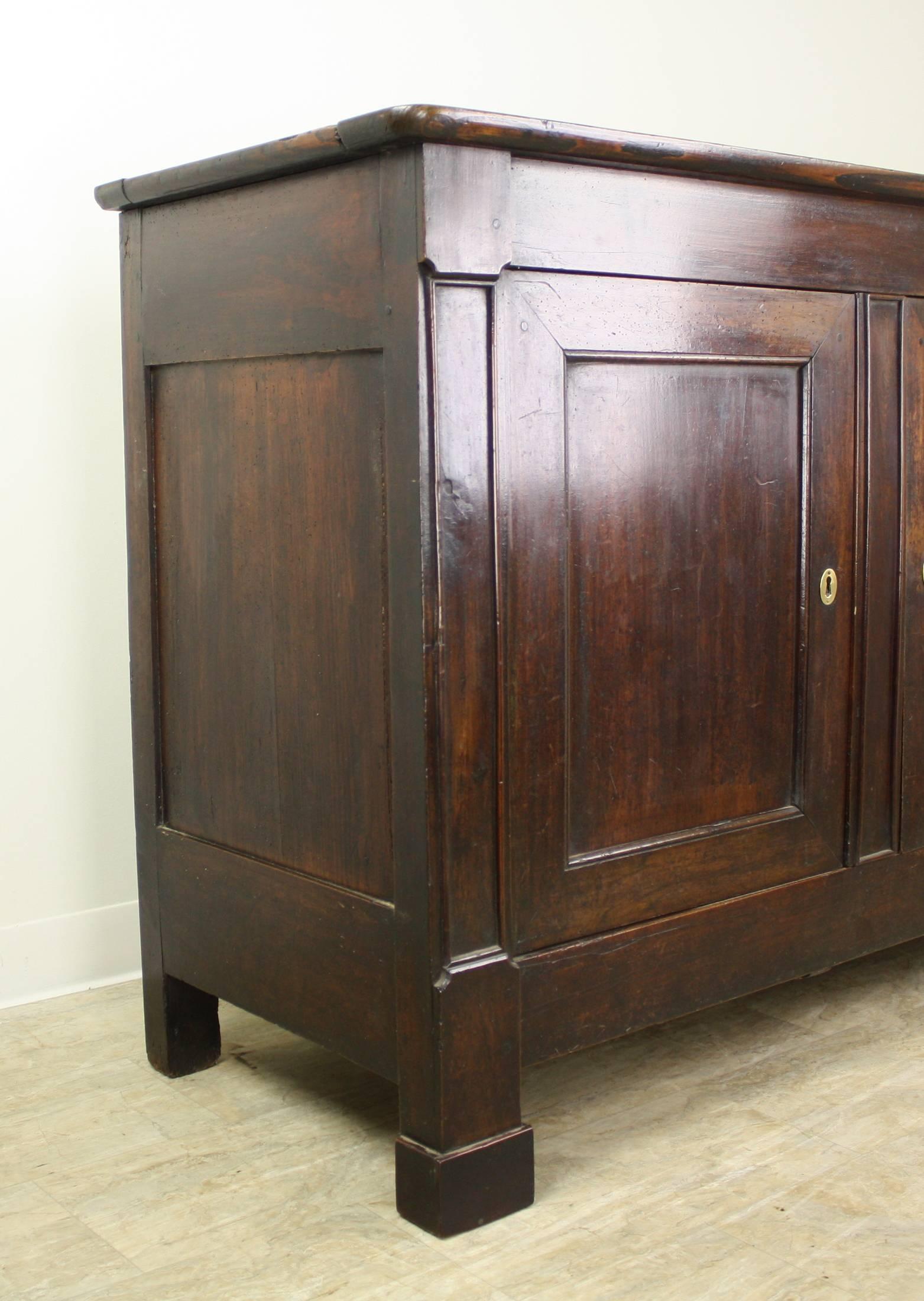 19th Century Antique French Directoire Enfilade in Walnut with Chestnut Top