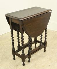 Small Barley Twist Gate Leg Drop-Leaf Table