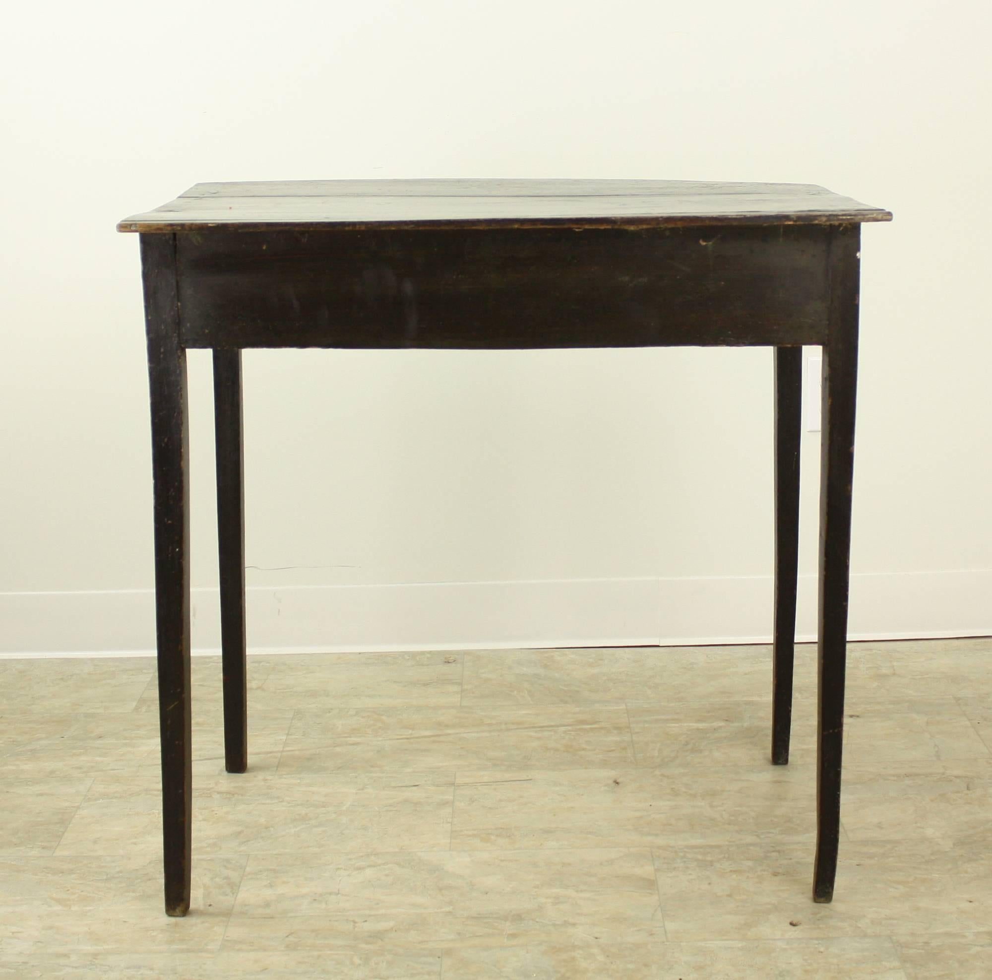 Regency Painted Side Table, Bowed Top For Sale 2