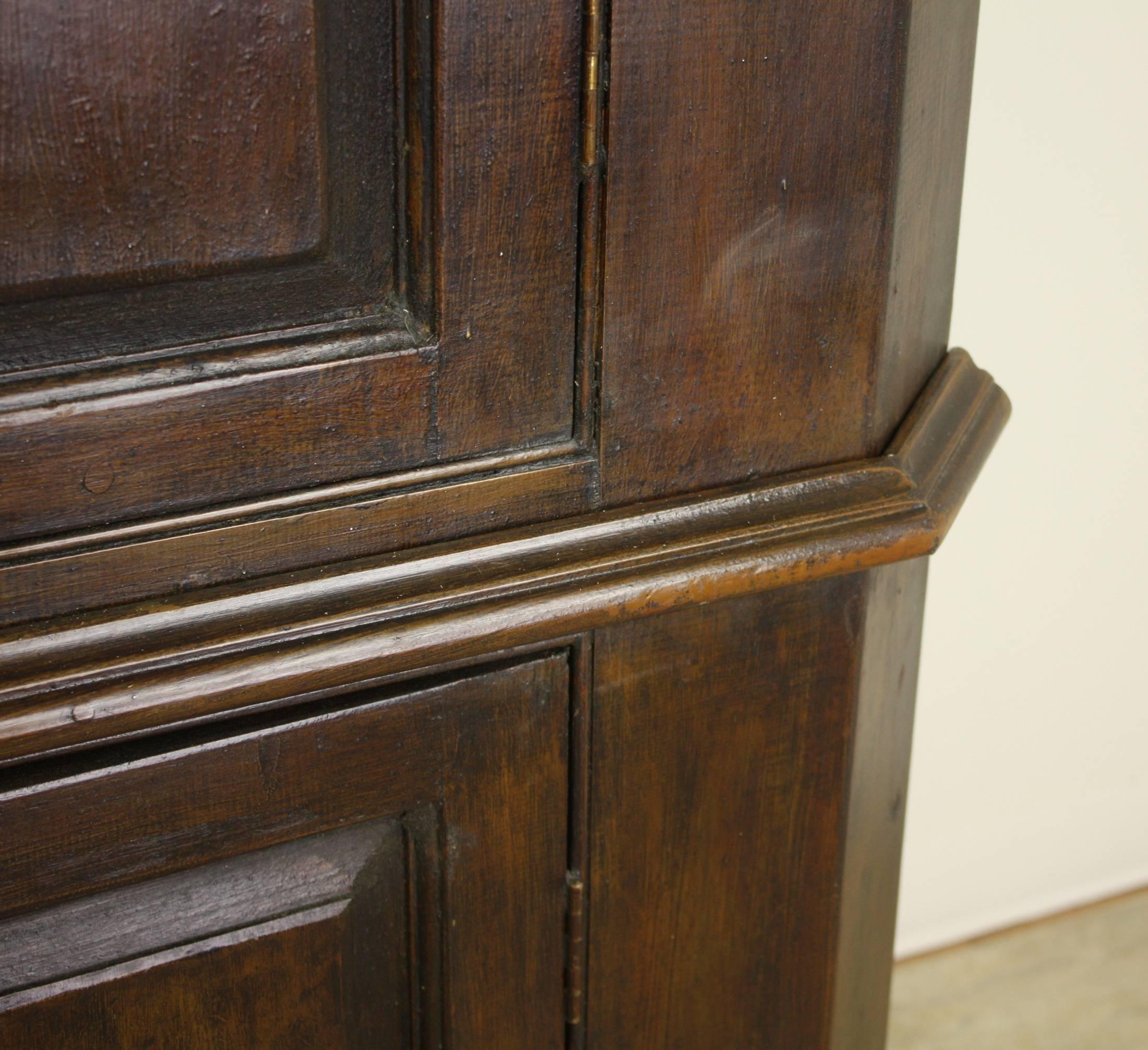 19th Century Faux painted Pine Corner Cupboard For Sale