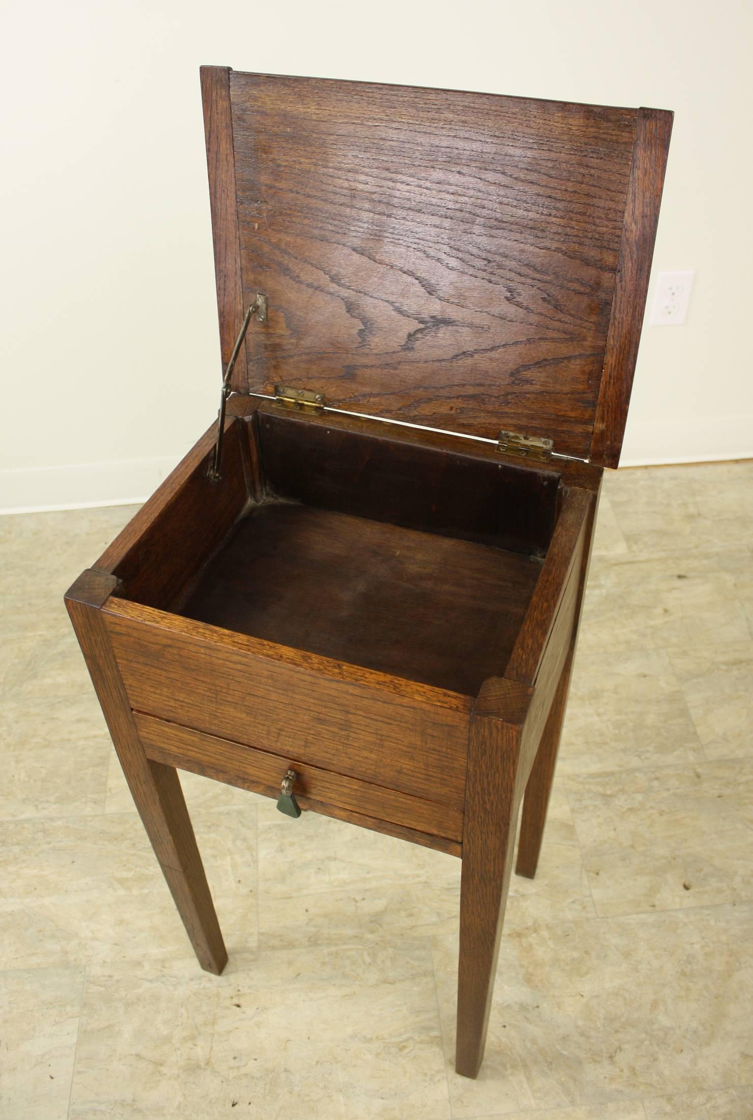 English Arts and Crafts Sewing Box Side Table 2