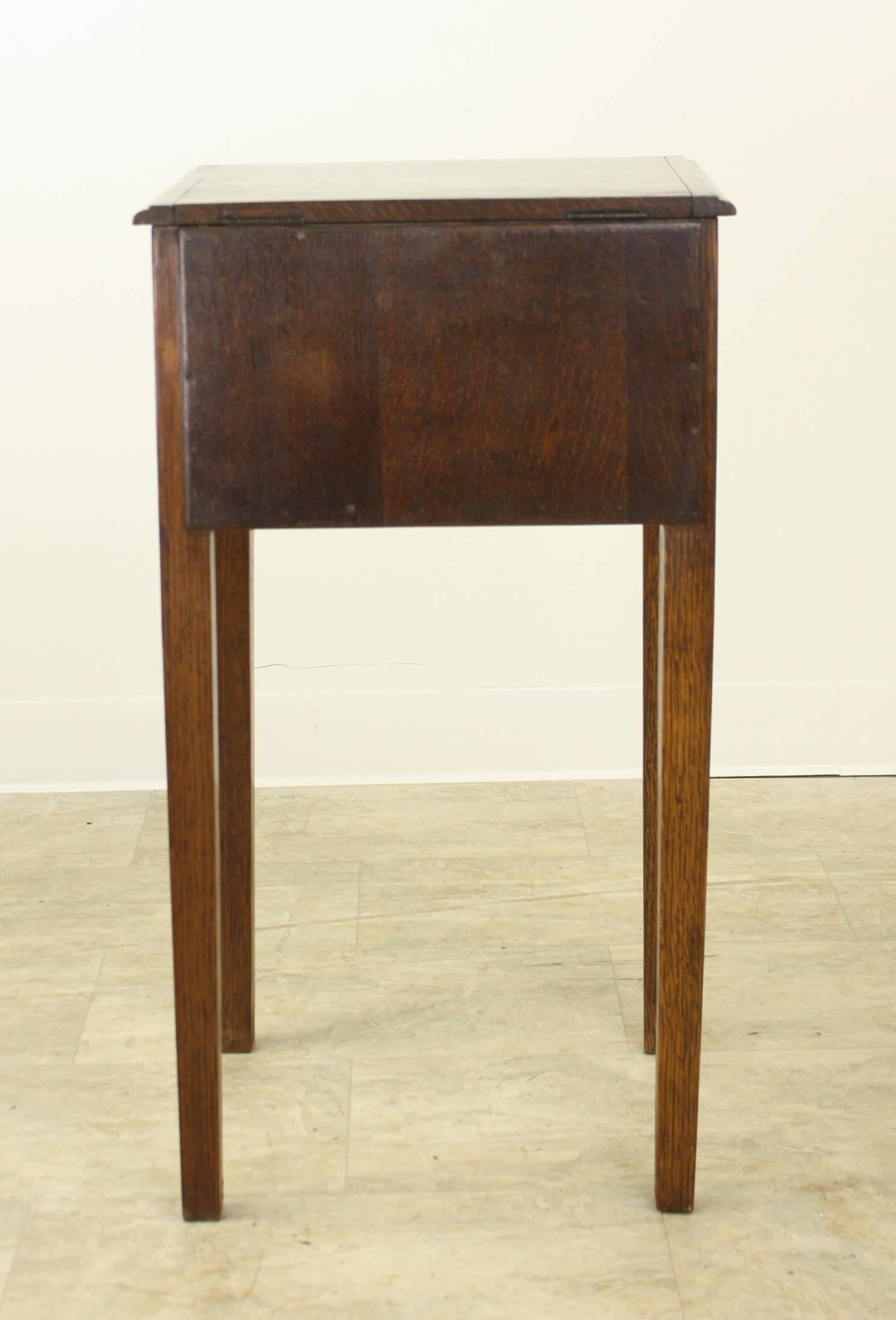 English Arts and Crafts Sewing Box Side Table 3