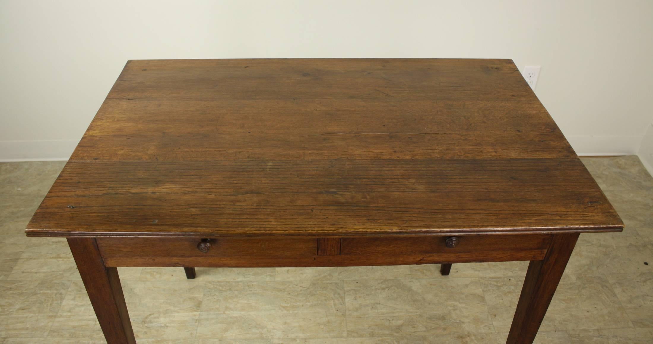 Antique French Oak Writing Table 1