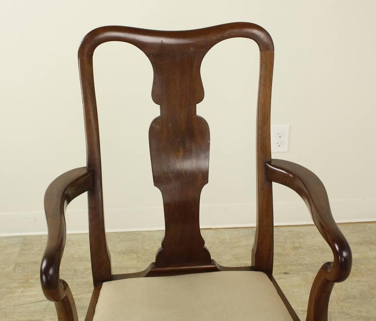 Set of Six Antique Oak Queen Anne Style Dining Chairs at 1stDibs oak