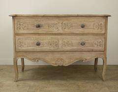 French Two-Drawer Commode in Bleached Oak