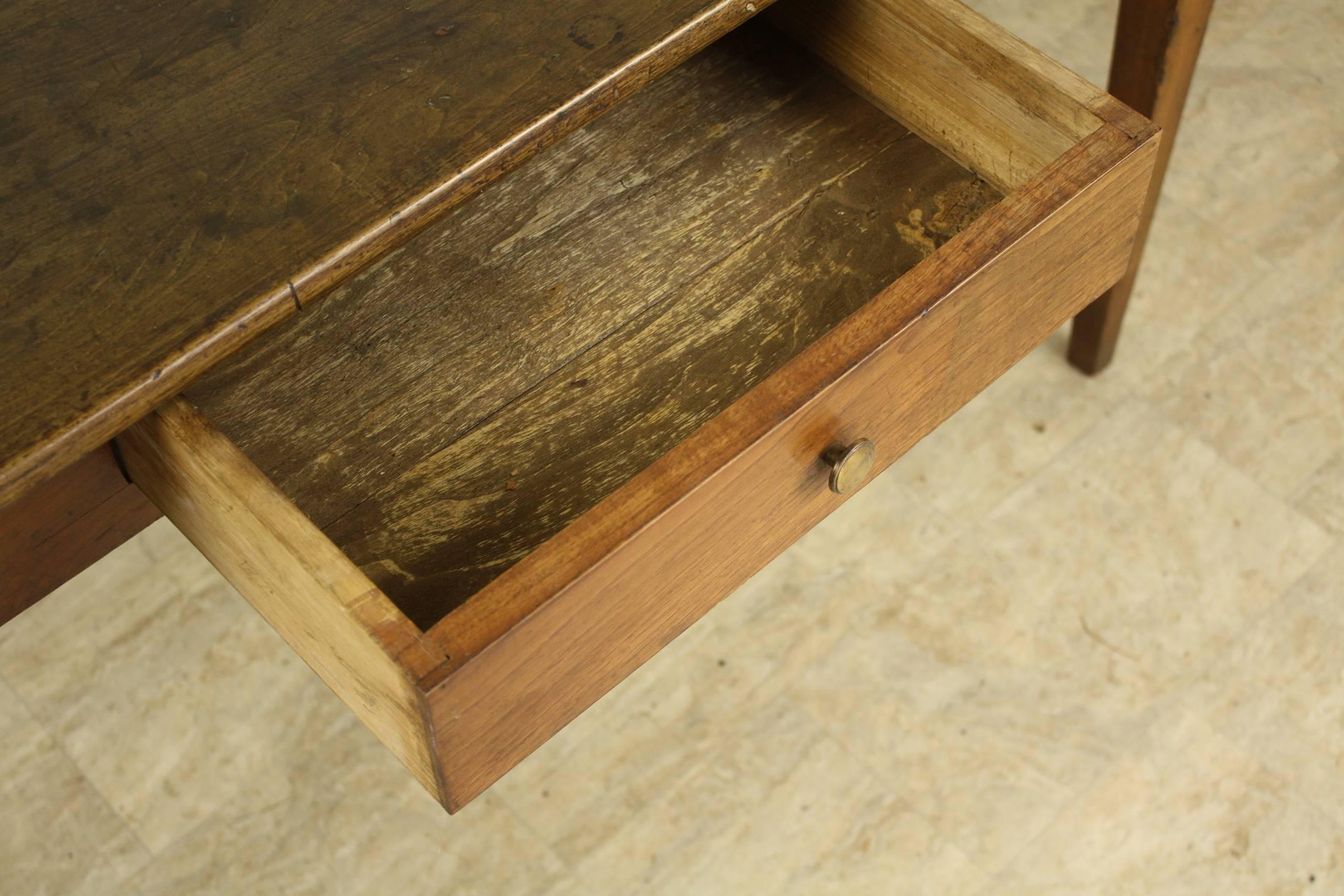 Antique French Writing Table, Chestnut Top, Cherry Base 3