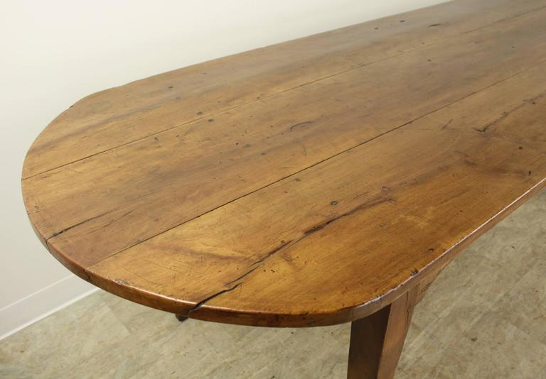 Antique French Applewood DEnd Farm Table at 1stDibs