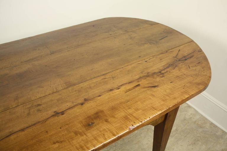 Antique French Applewood DEnd Farm Table at 1stDibs