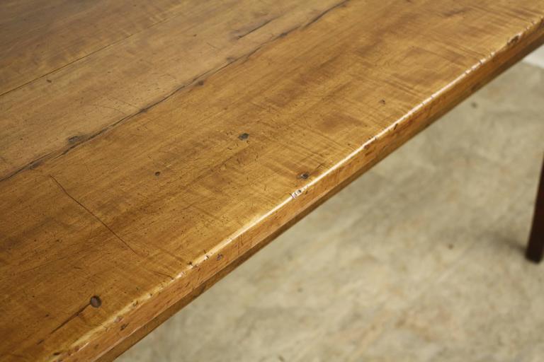 Antique French Applewood DEnd Farm Table at 1stDibs