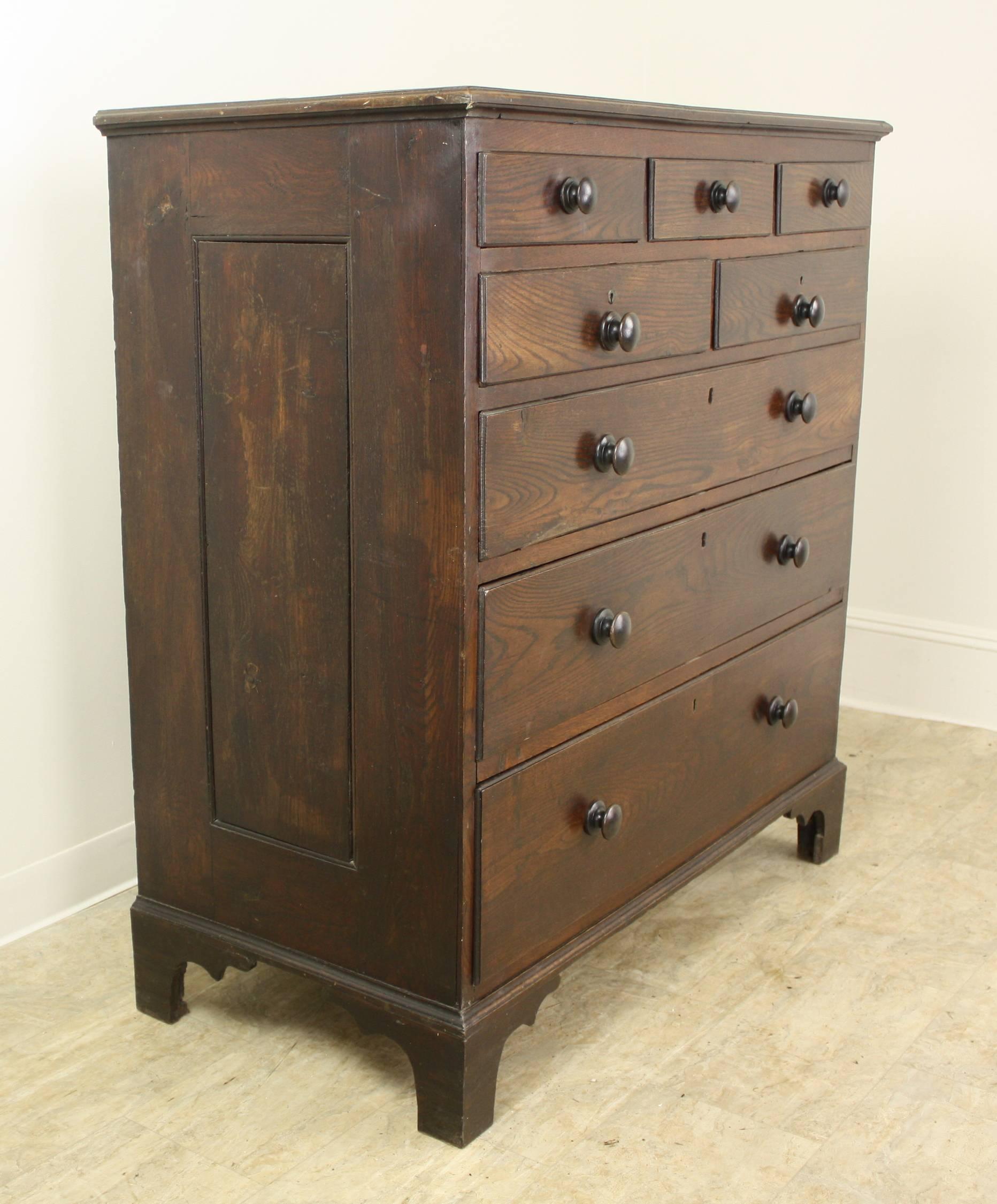 Welsh Period Oak Chest of Drawers In Good Condition In Port Chester, NY