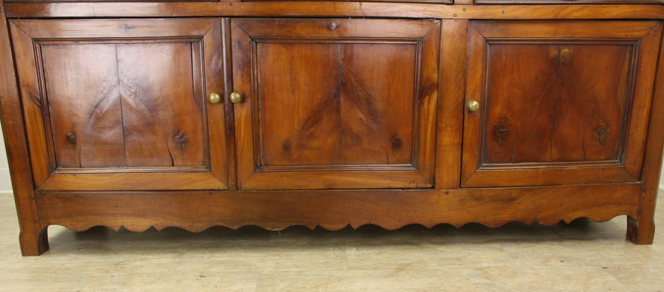 19th Century Dramatically Grained Antique Cherry Enfilade