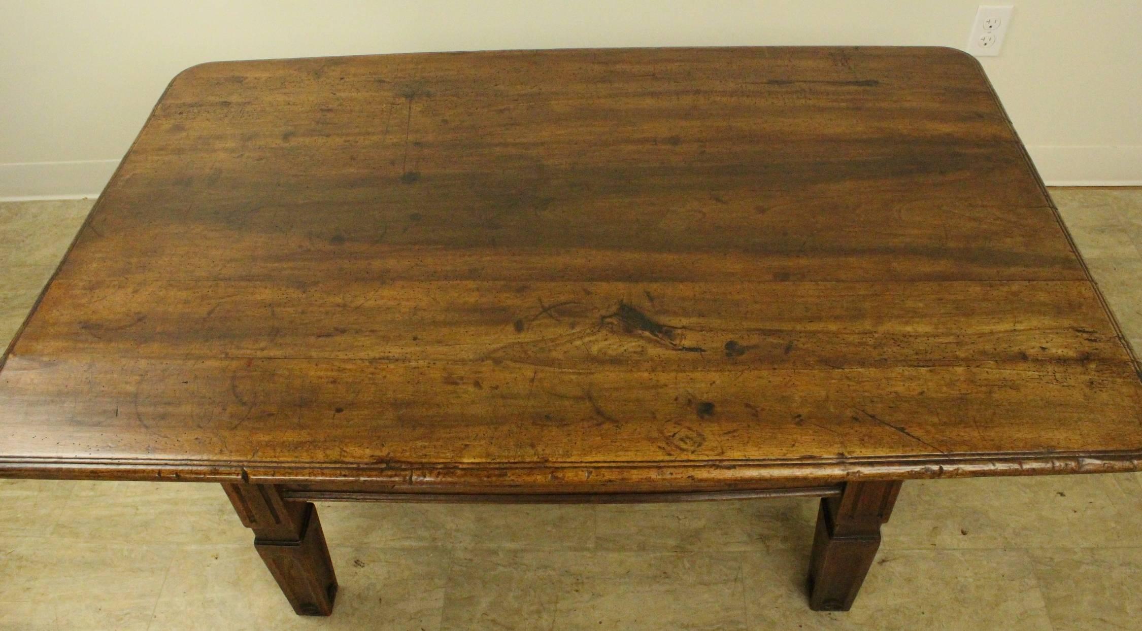Antique Alsacian Walnut Coffee Table In Good Condition In Port Chester, NY