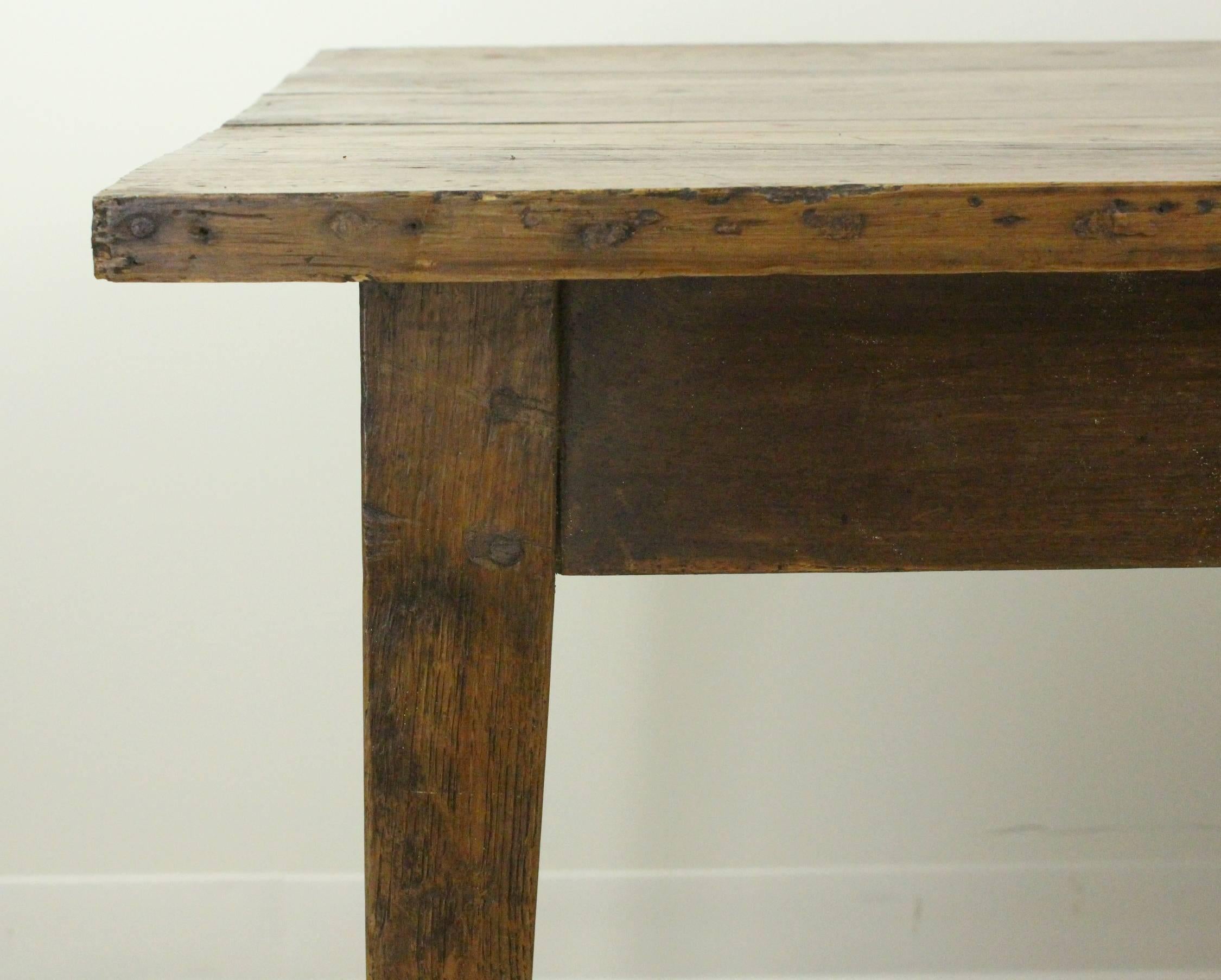 Antique French Pine Writing Table 2