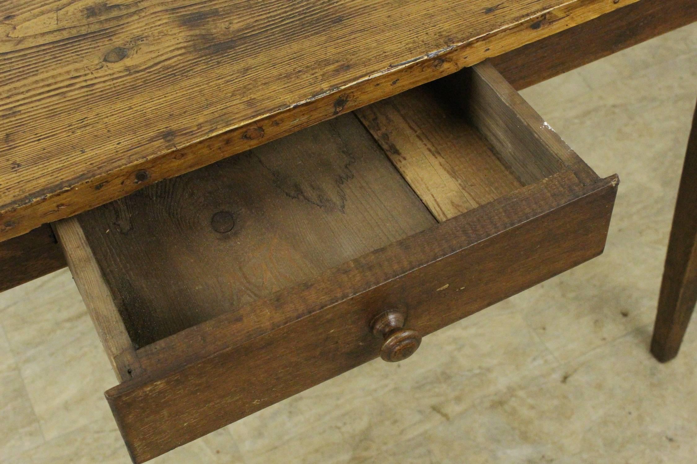 Antique French Pine Writing Table 3