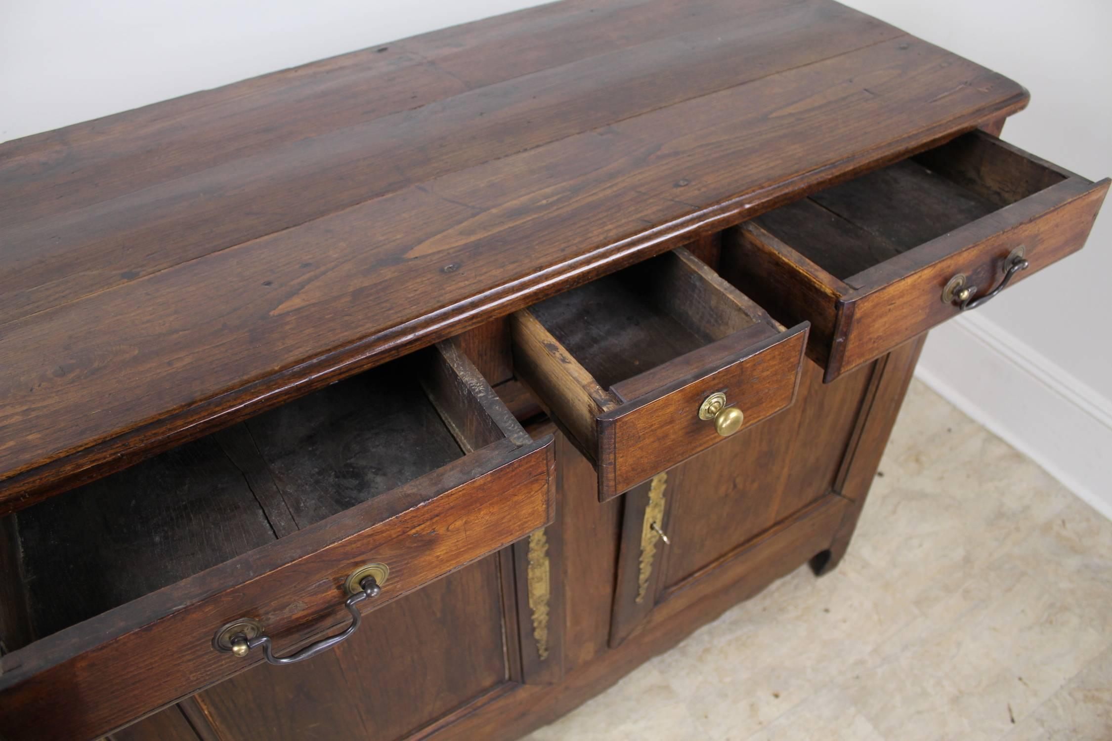Antique French Chestnut Country Buffet 1