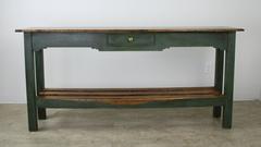 Green Painted English Baker's Server, from Antique Wood