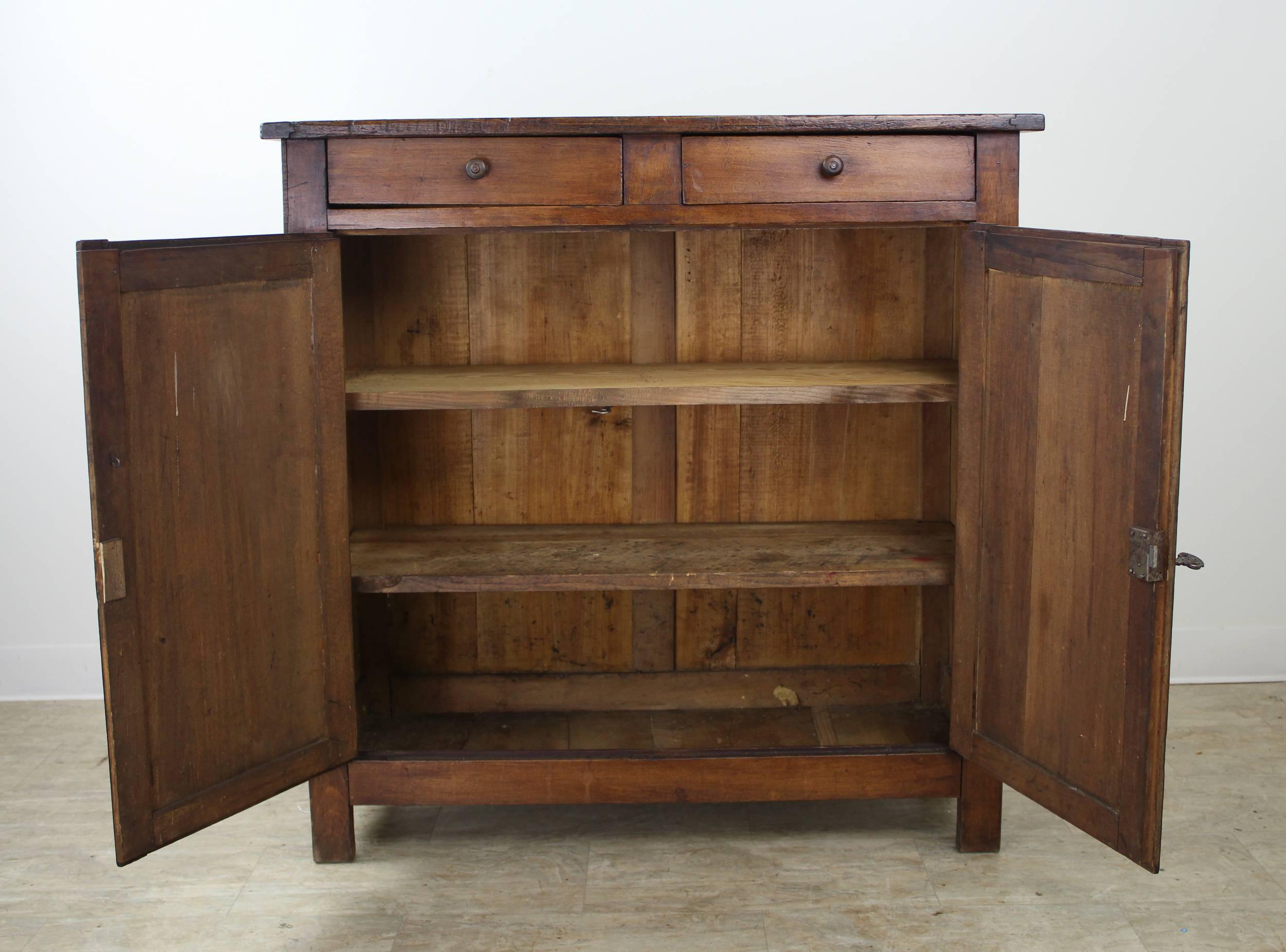 French Antique Two-Door Fruitwood Buffet